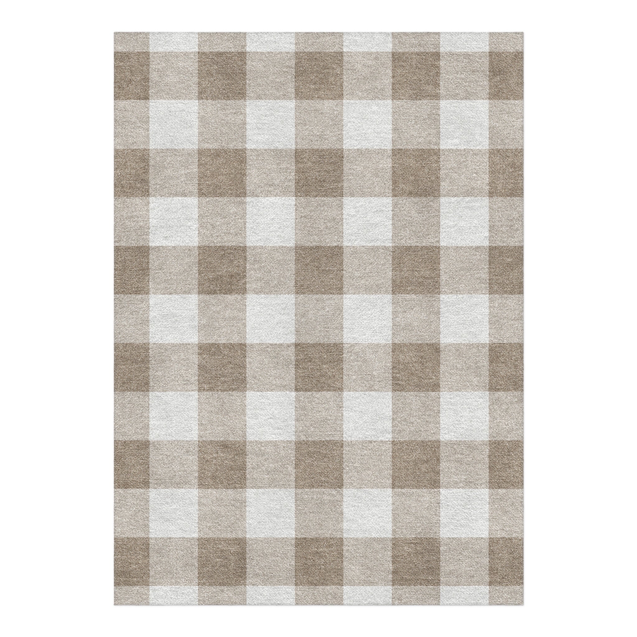 Buffalo Plaid Light Cedar Brown in 5' x 7' Size