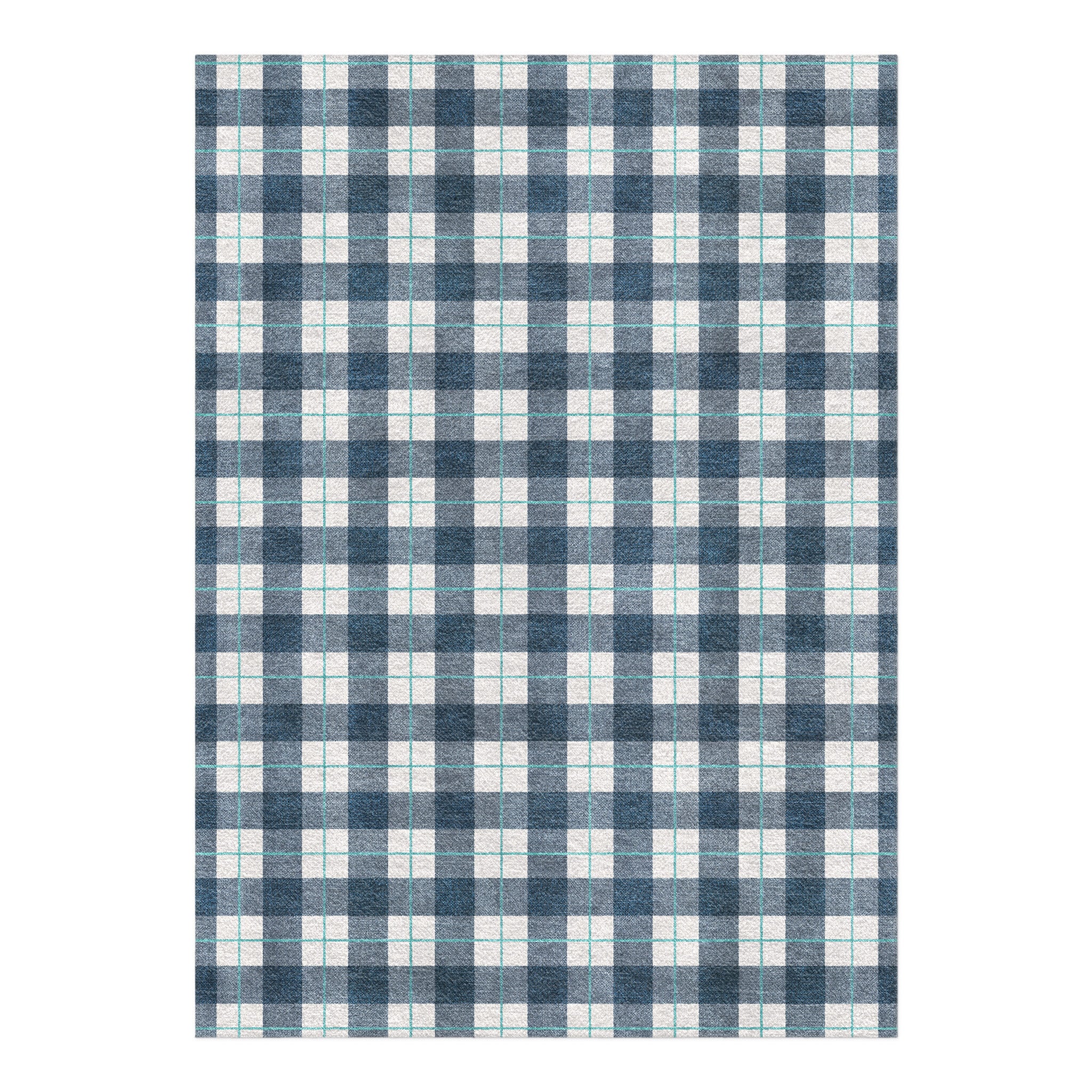 Wallace Plaid Blue & Teal in 7x5ft Size