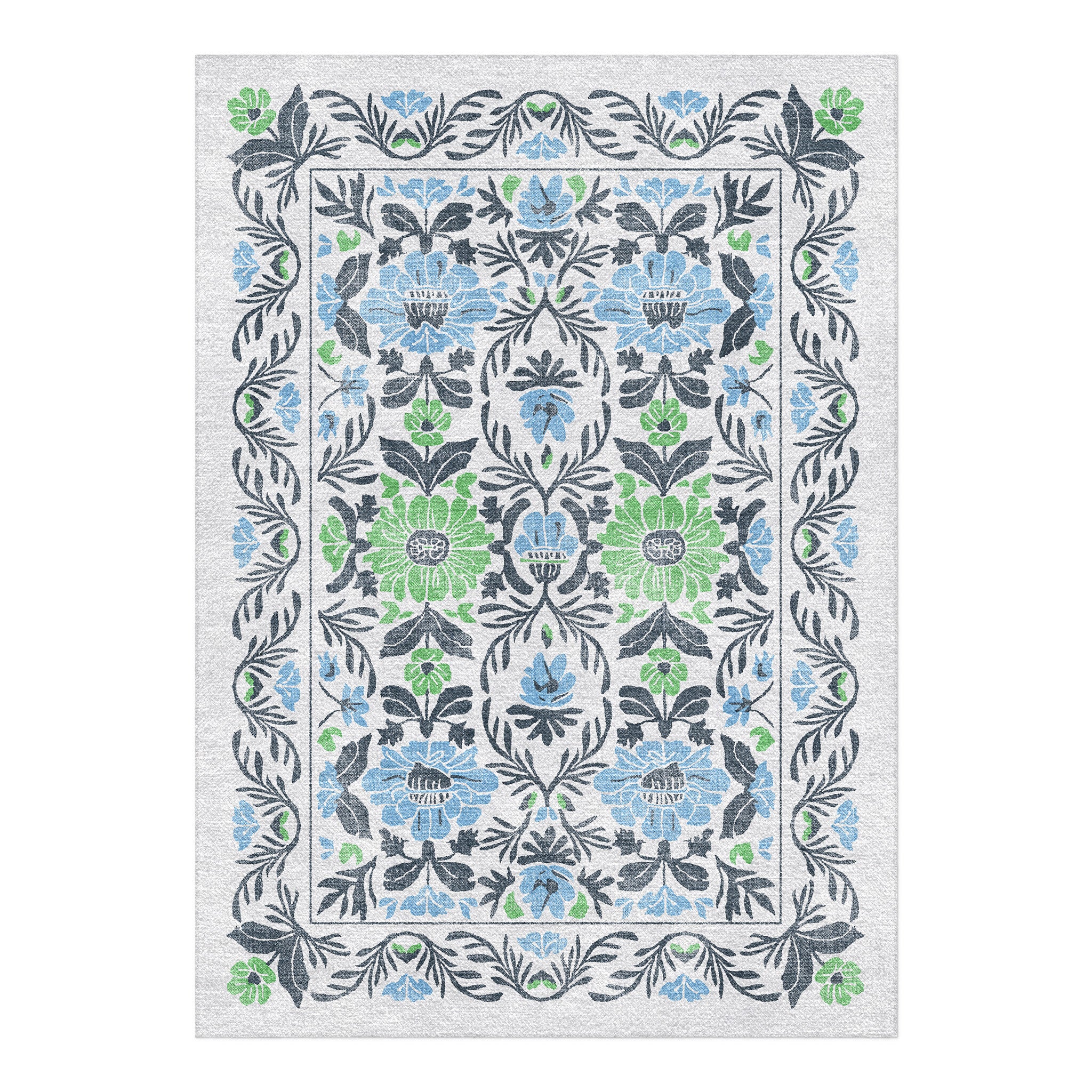 Corriana Blue & Green in 5' x 7' Size