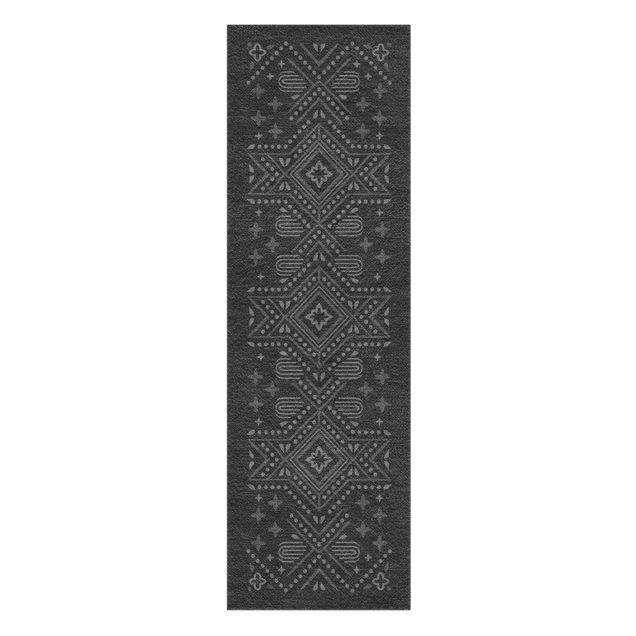 Durand Charcoal Grey in 2.5' x 8' Runner Size