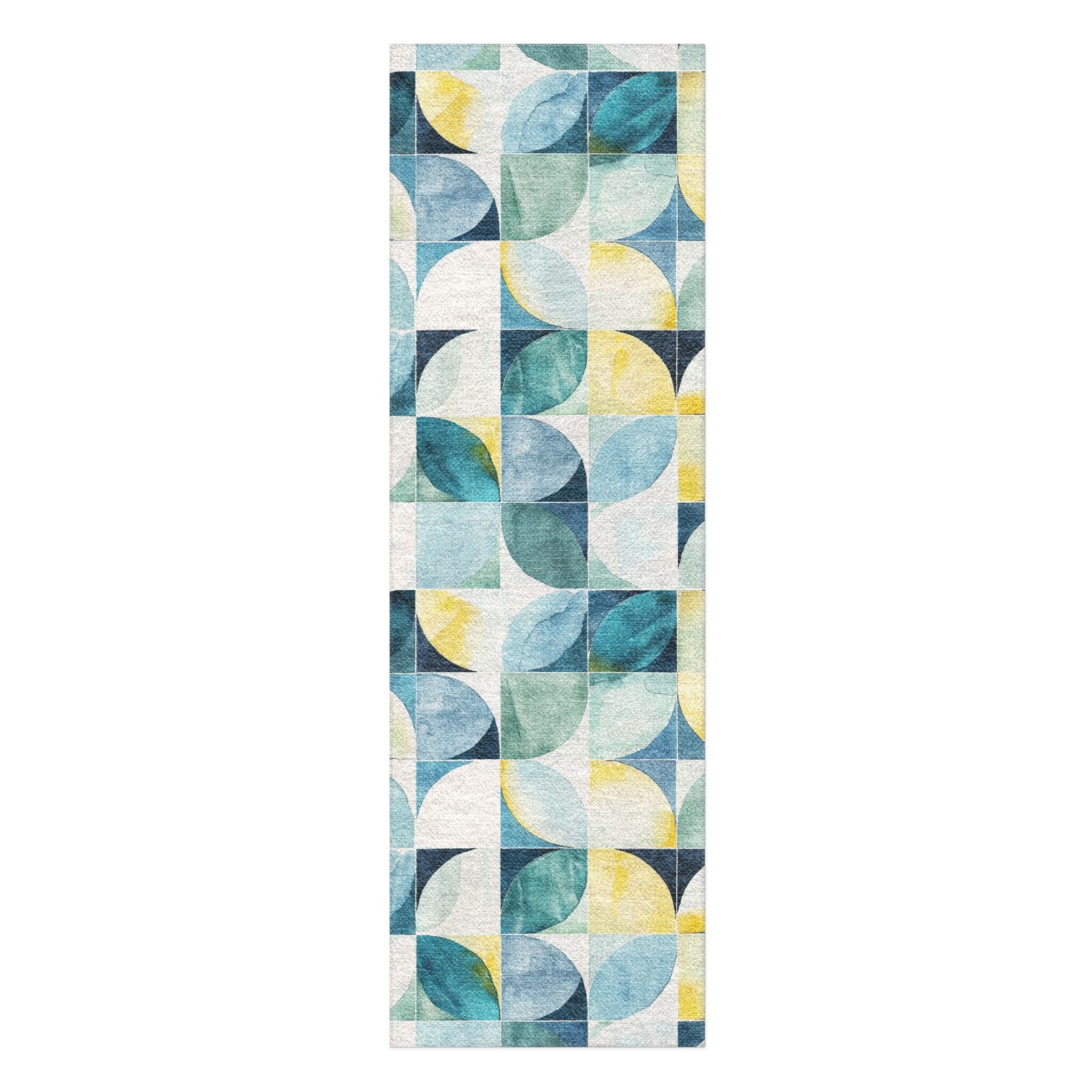 Aeolus Blue & Green in 2.5' x 8' Runner Size