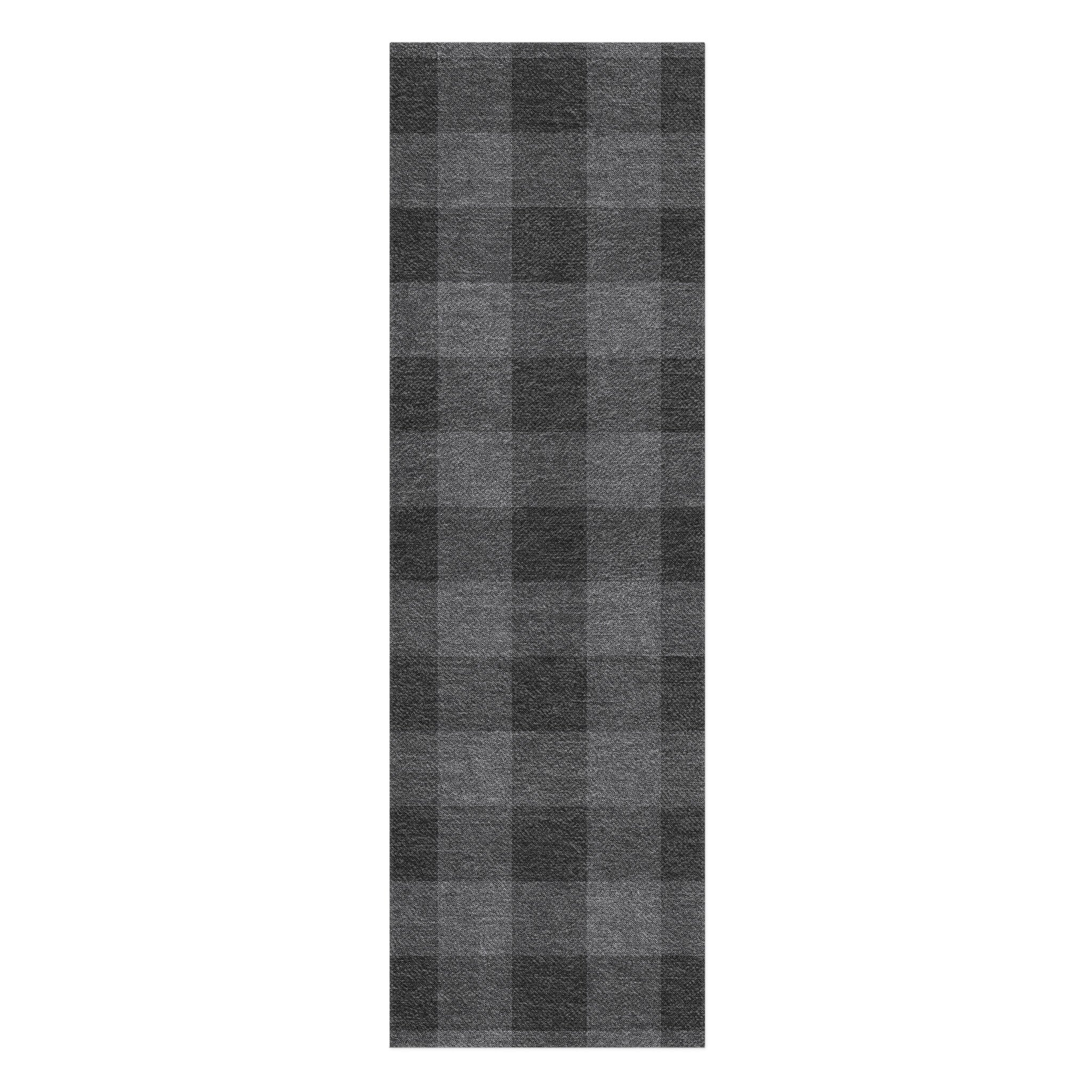 Buffalo Plaid Charcoal Black in 2.5' x 8' Runner Size