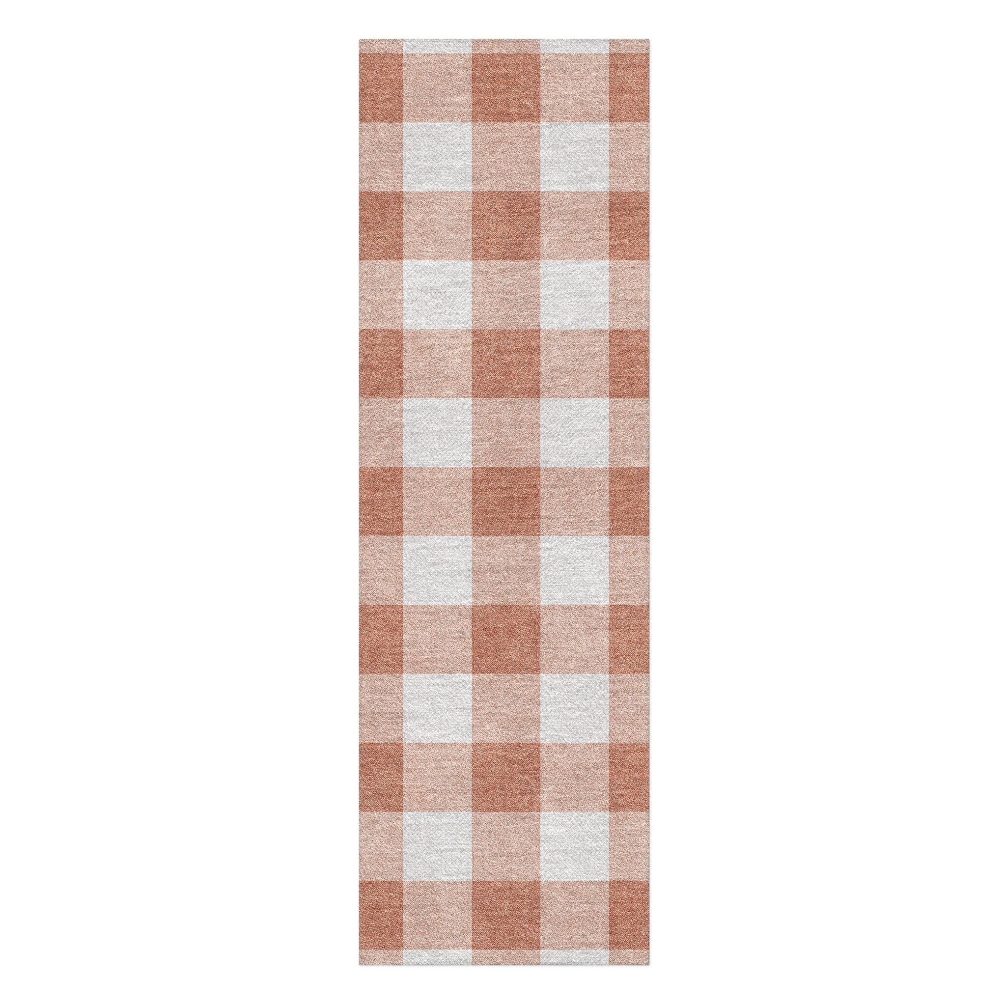 Buffalo Plaid Light Terracotta in 2.5' x 8' Runner Size