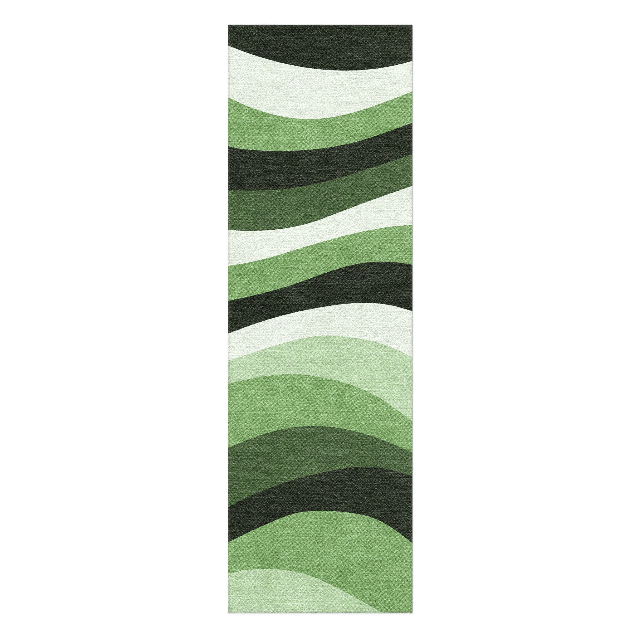 Sinuous Green Monochrome in 8x2 5ft Size