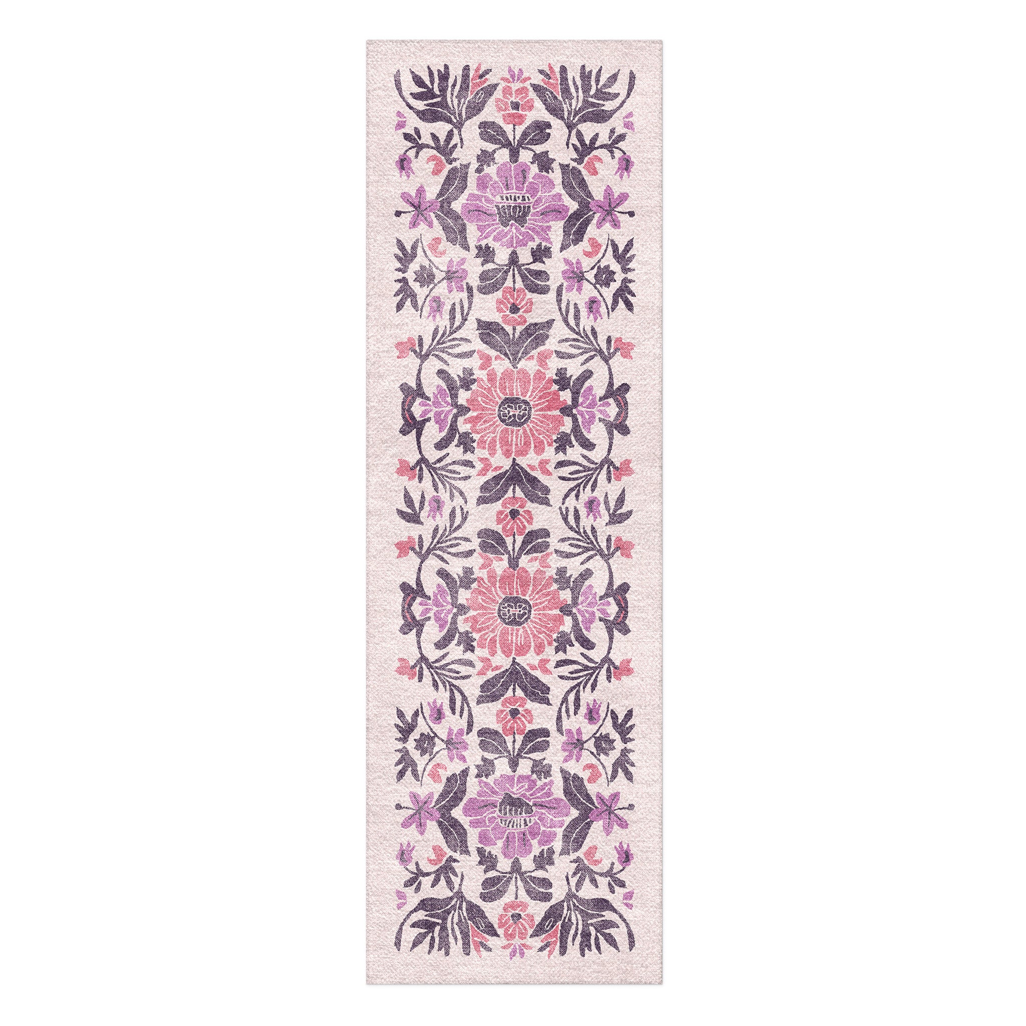 Corriana Pink & Purple in 2.5' x 8' Runner Size