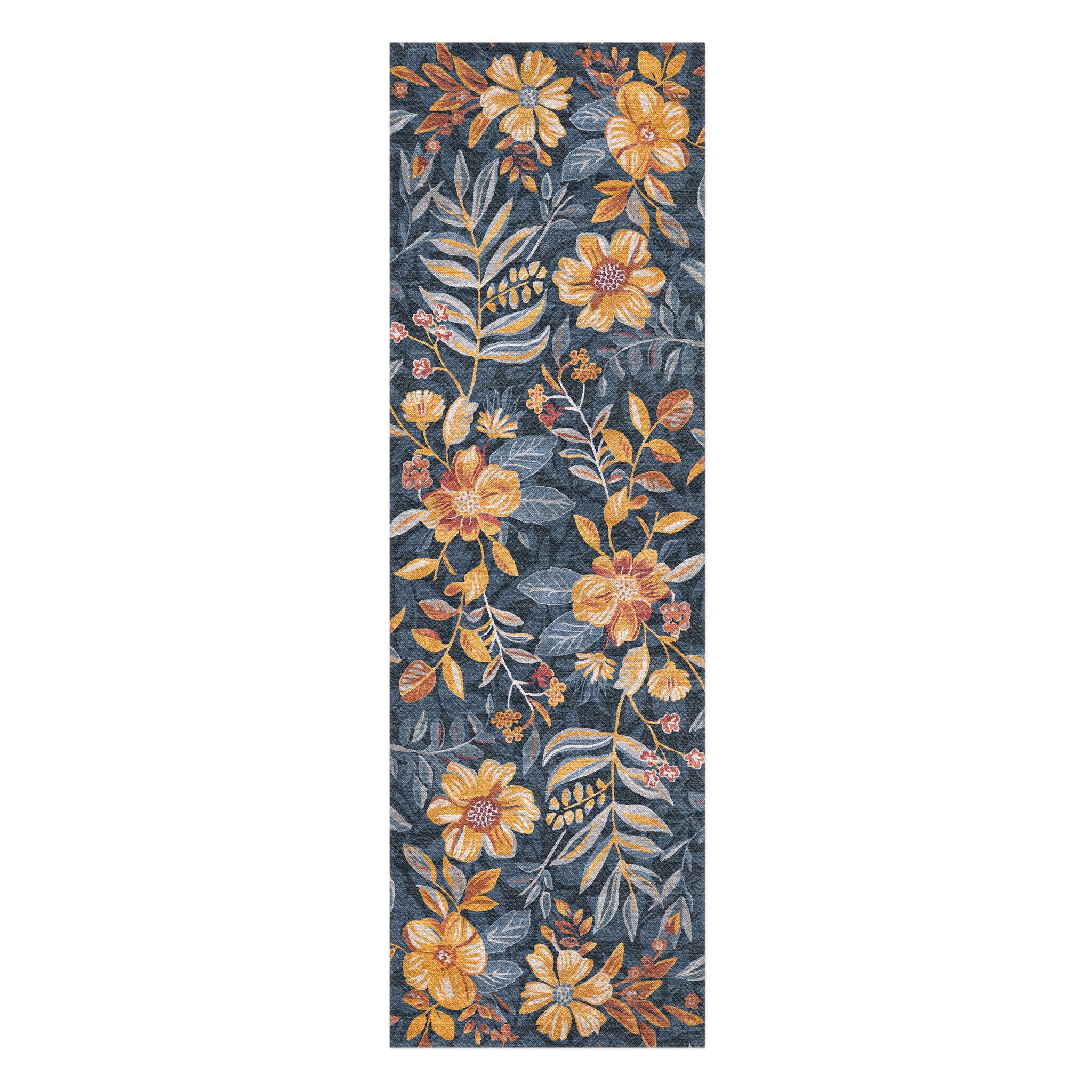 Claudine Blue & Yellow in 2.5' x 8' Runner Size