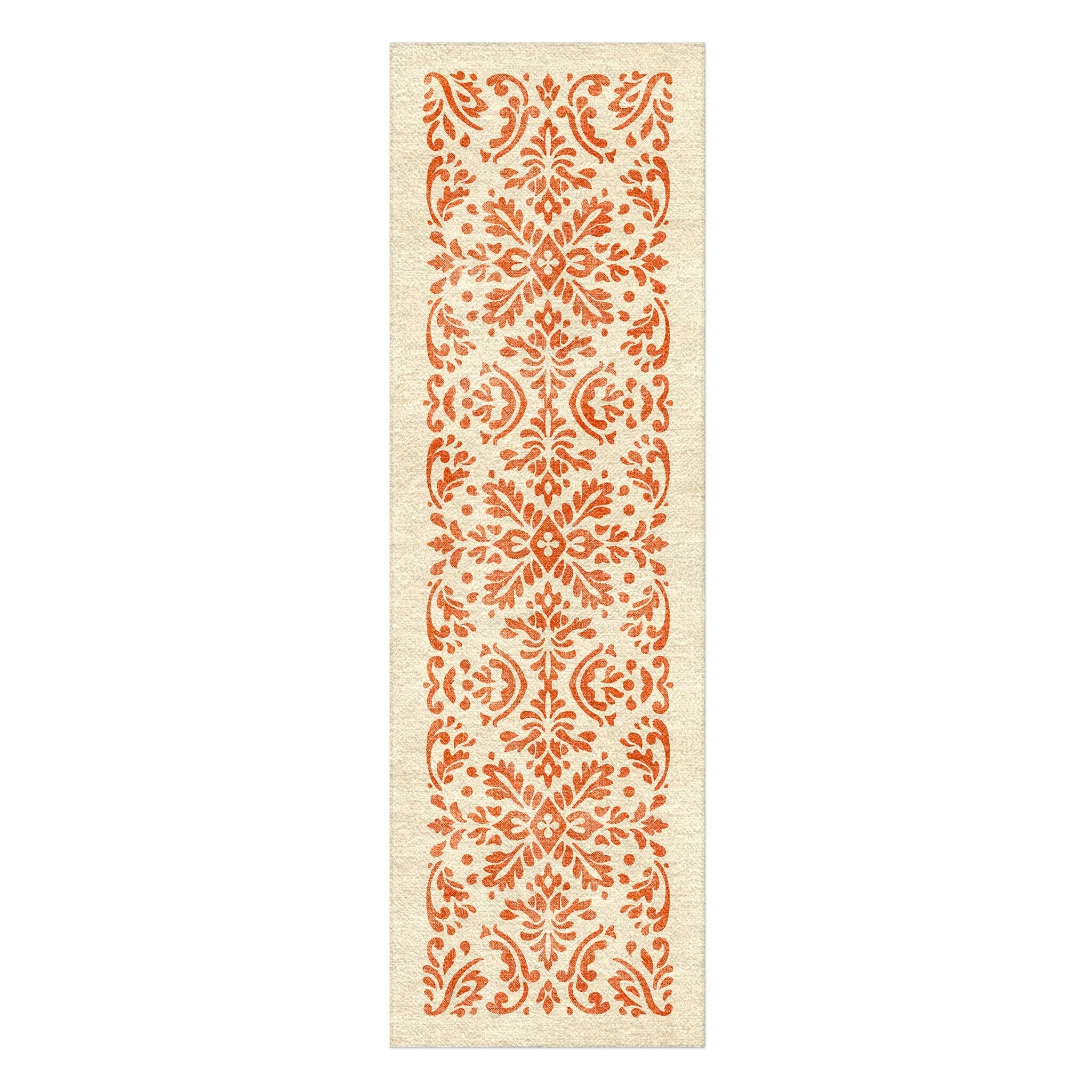 Floranna Ivory & Orange in 2.5' x 8' Runner Size