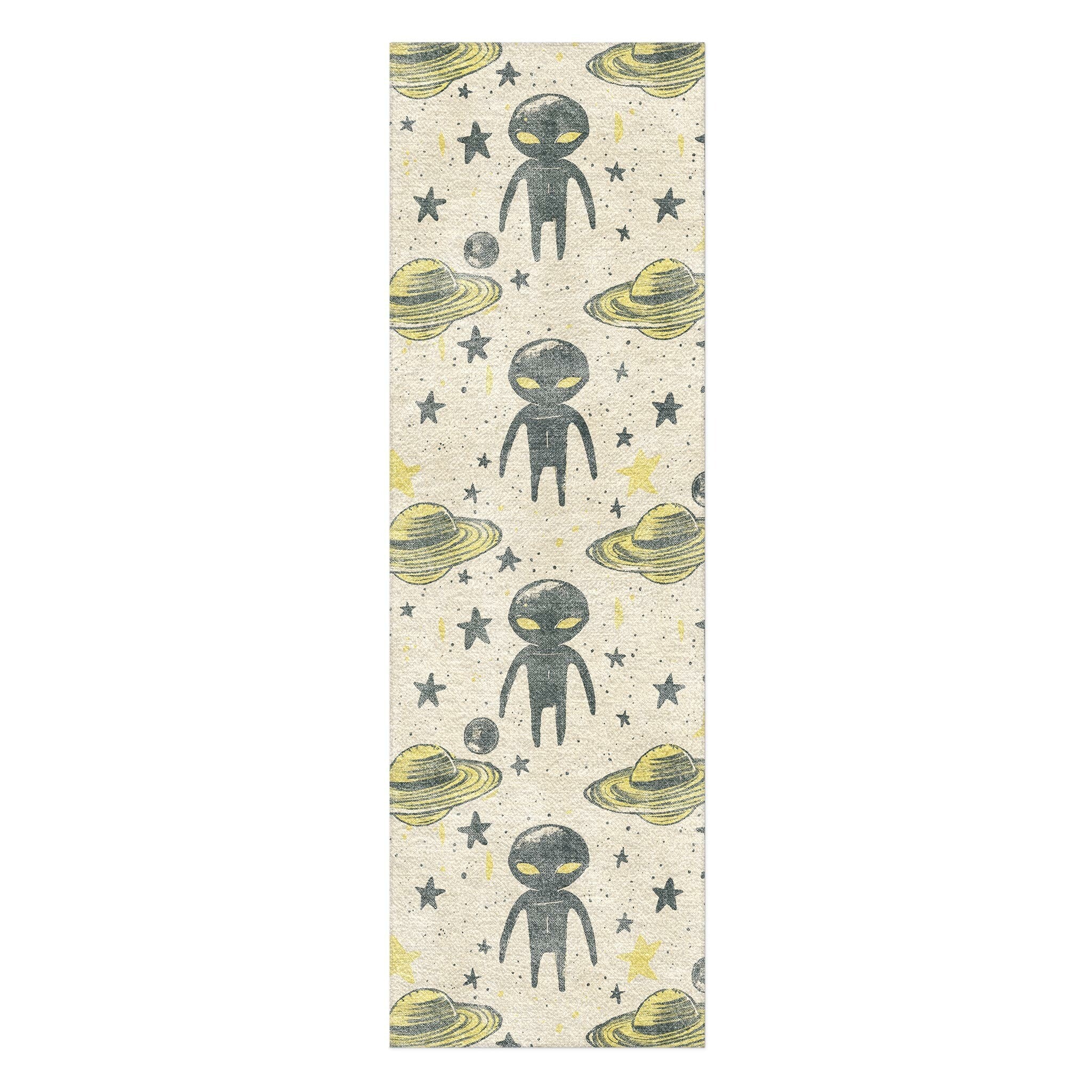 Space Aliens in 2.5' x 8' Runner Size