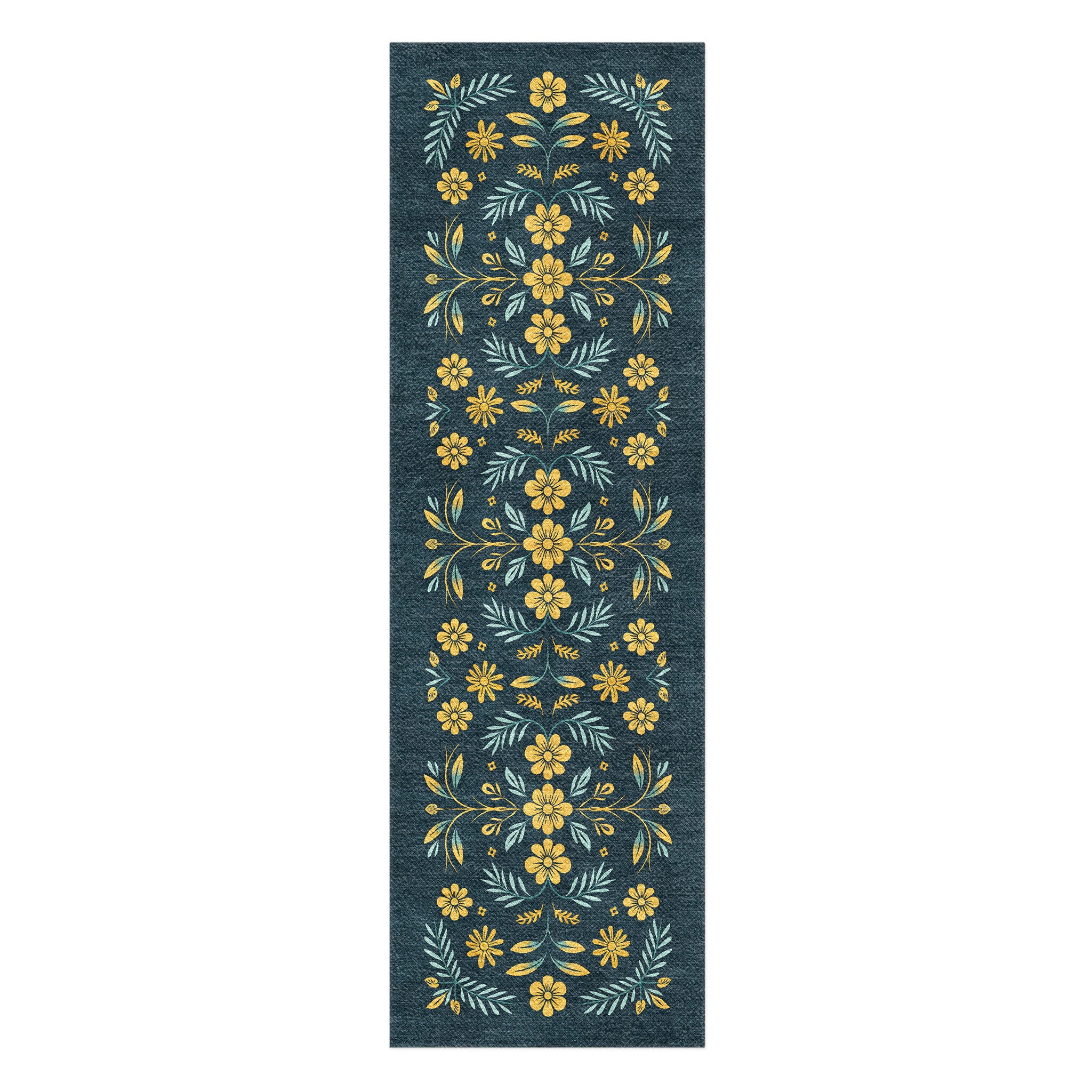 Isabella Navy & Gold in 8x2 5ft Size