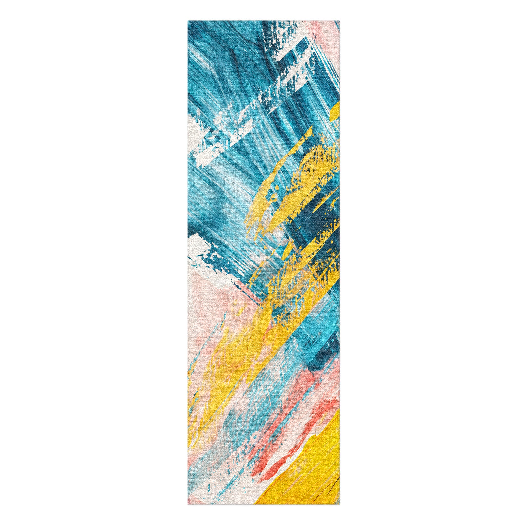 Egon Blue & Yellow in 2.5' x 8' Runner Size