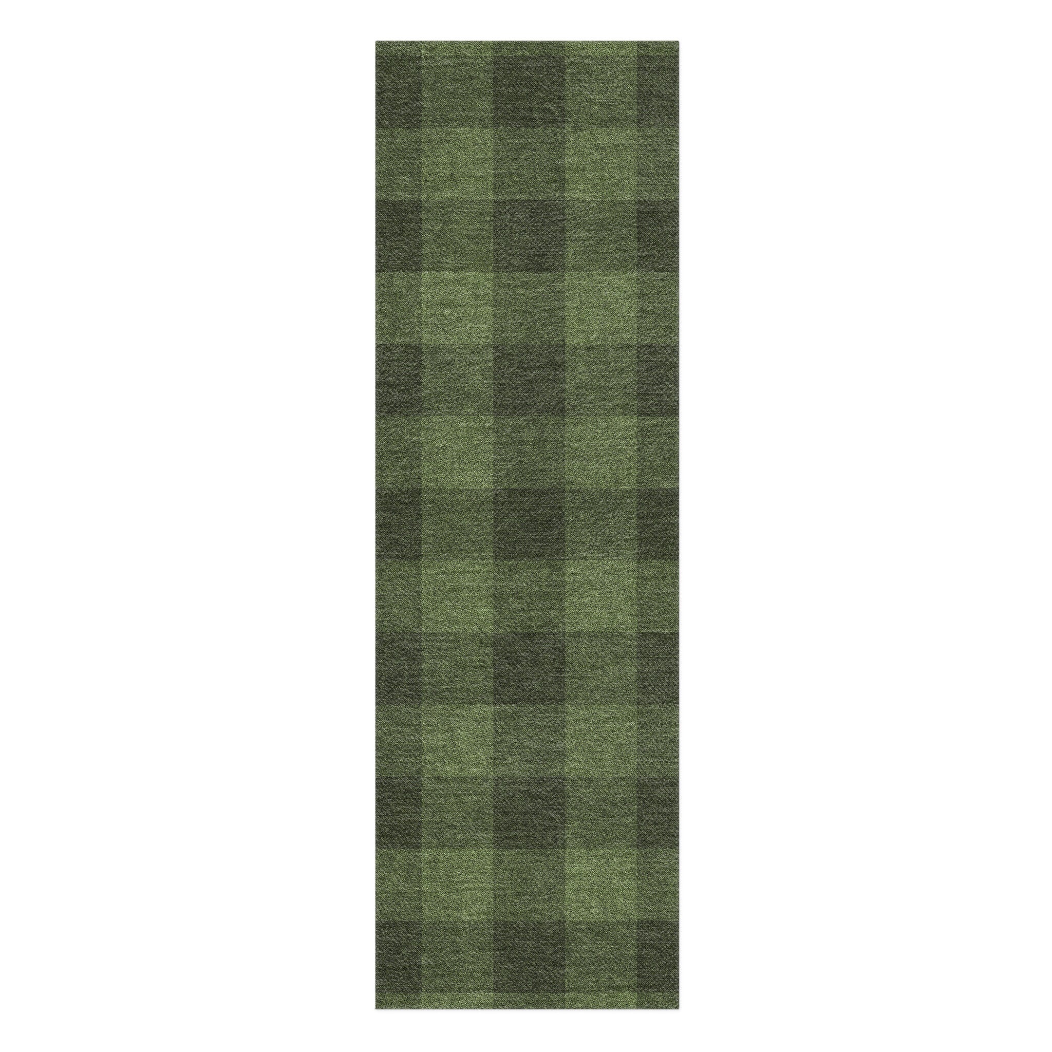 Buffalo Plaid Dark Olive in 2.5' x 8' Runner Size