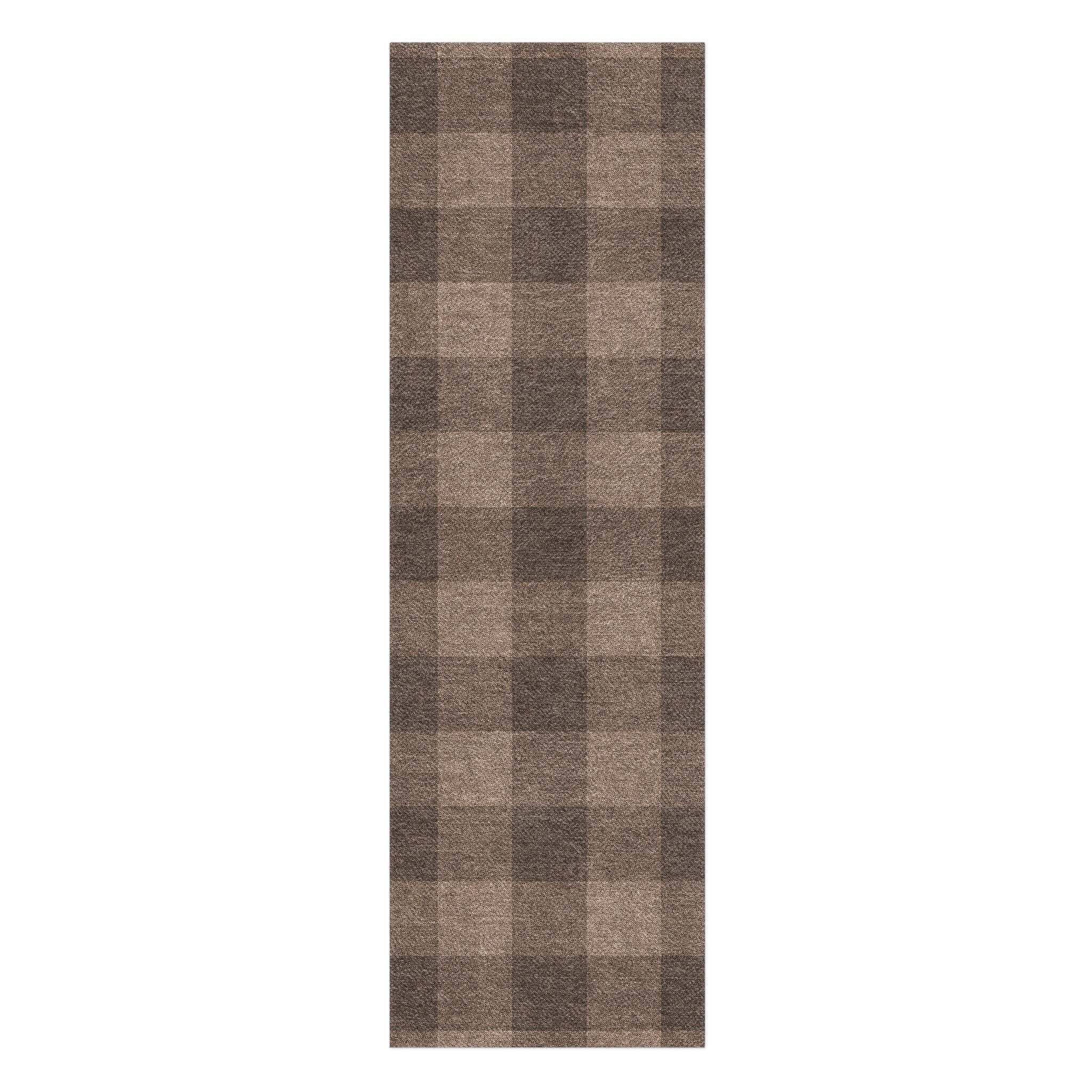 Buffalo Plaid Dark Cedar Brown in 2.5' x 8' Runner Size