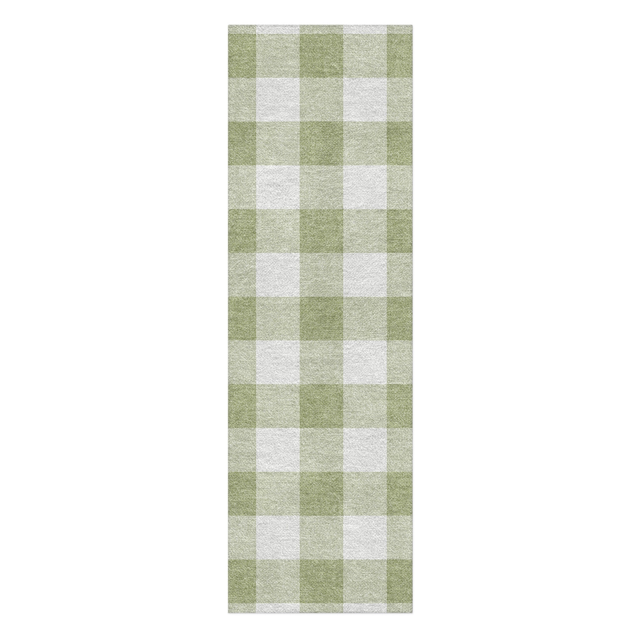 Buffalo Plaid Light Sage in 2.5' x 8' Runner Size