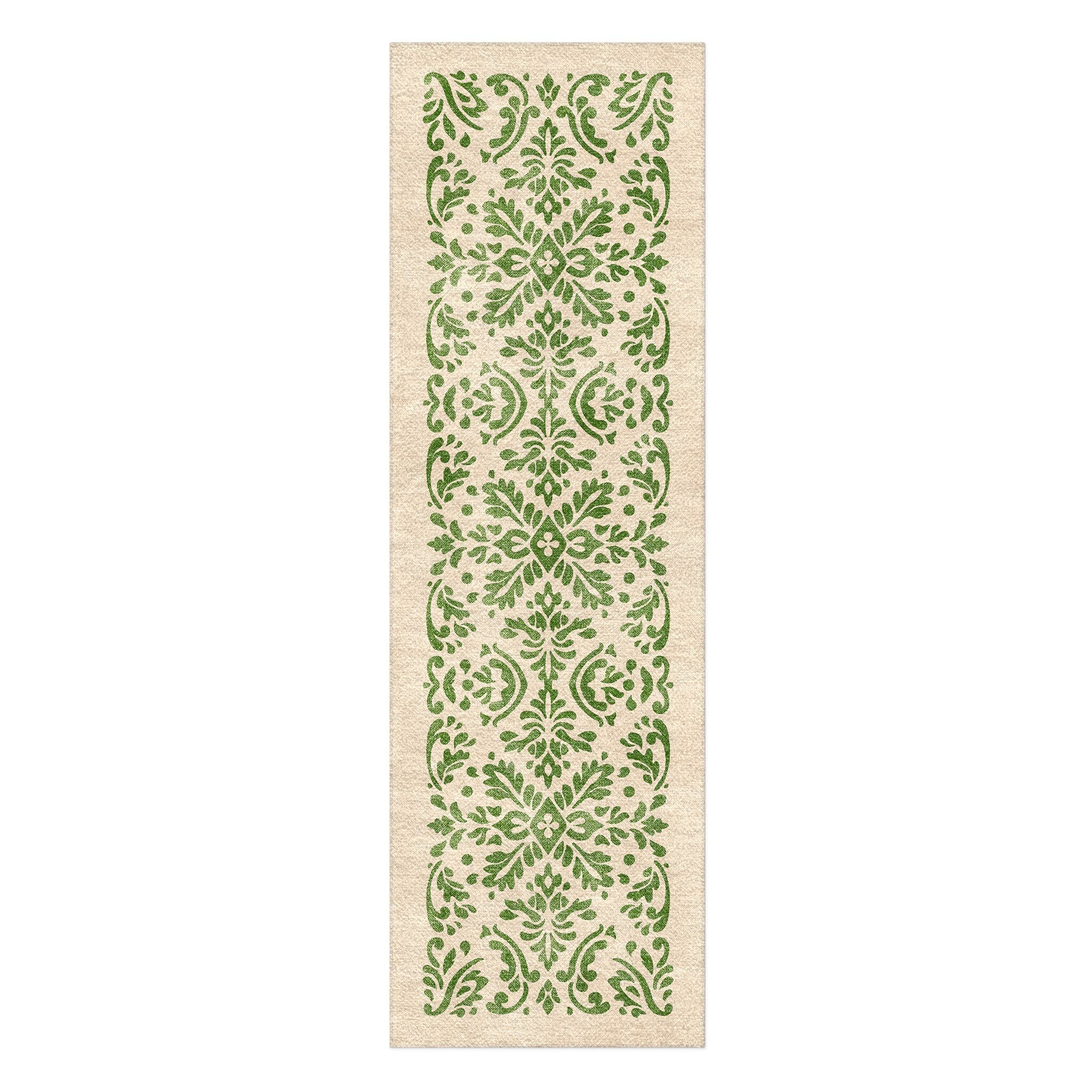 Floranna Ivory Green in 2.5' x 8' Runner Size