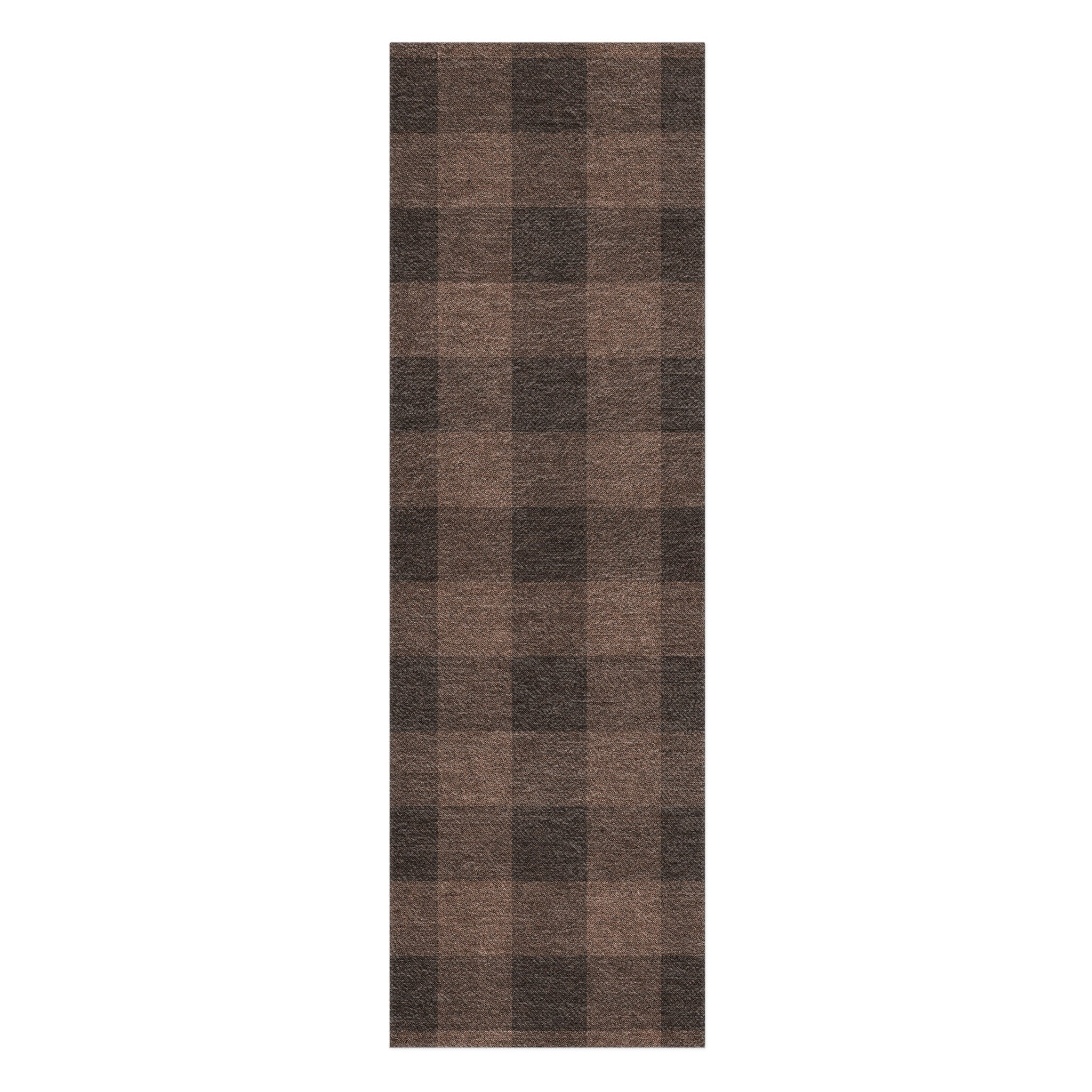 Buffalo Plaid Hickory Brown in 2.5' x 8' Runner Size