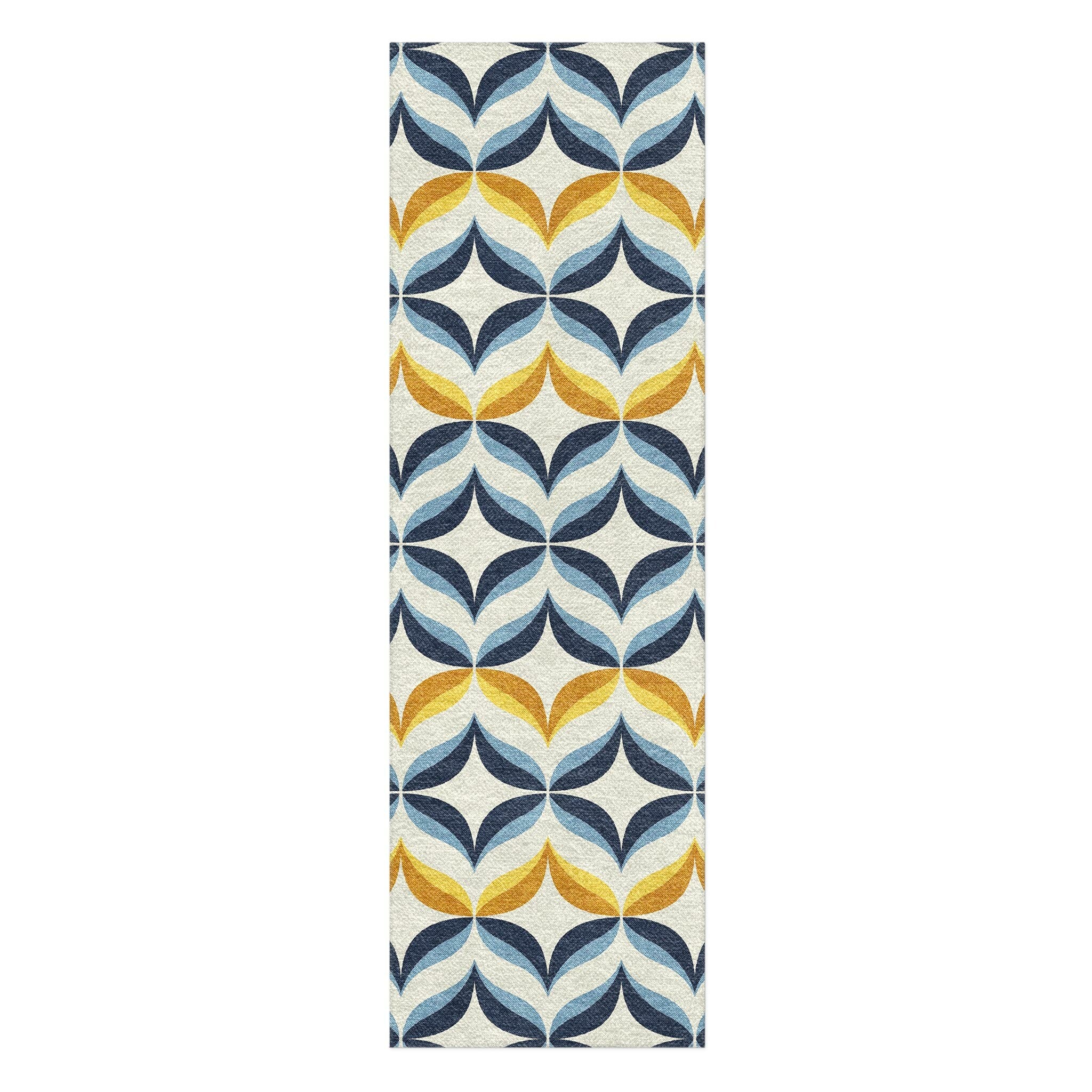 Jasper Blue & Gold in 2.5' x 8' Runner Size