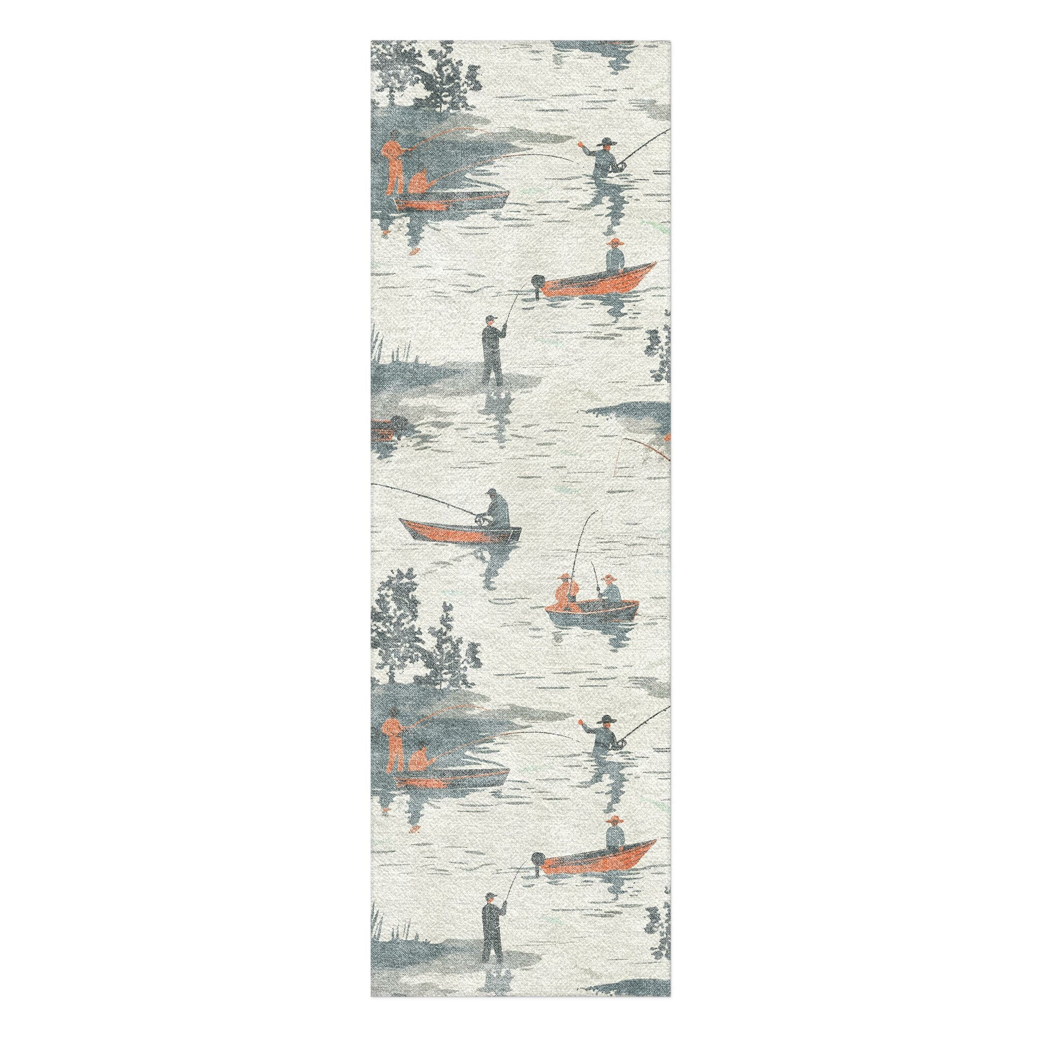 Gone Fishing in 2.5' x 8' Runner Size