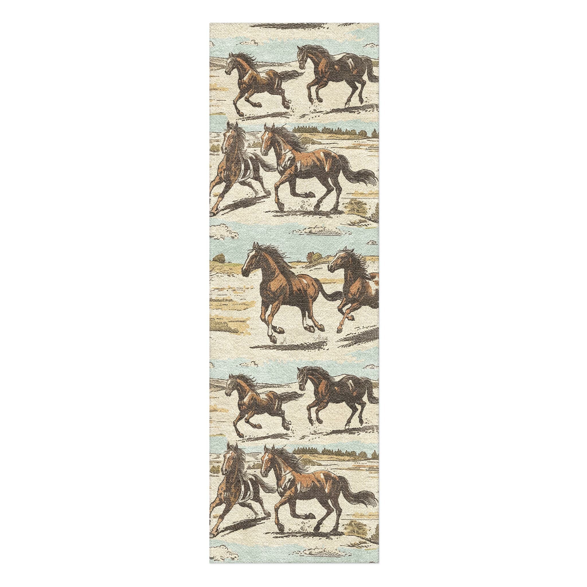 Wild Horses in 2.5' x 8' Runner Size