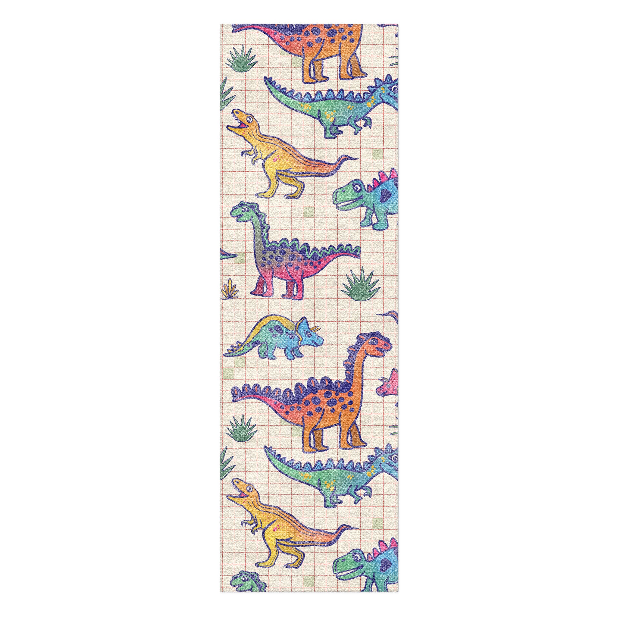 Doodle Dinos in 2.5' x 8' Runner Size