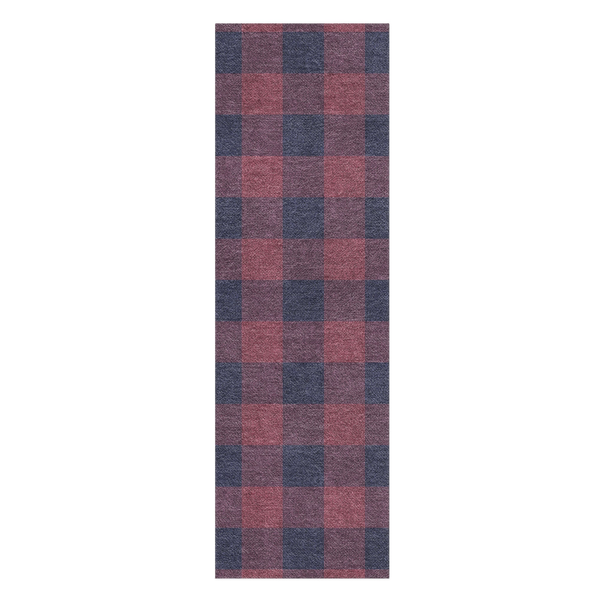 Buffalo Plaid Maroon & Navy in 2.5' x 8' Runner Size