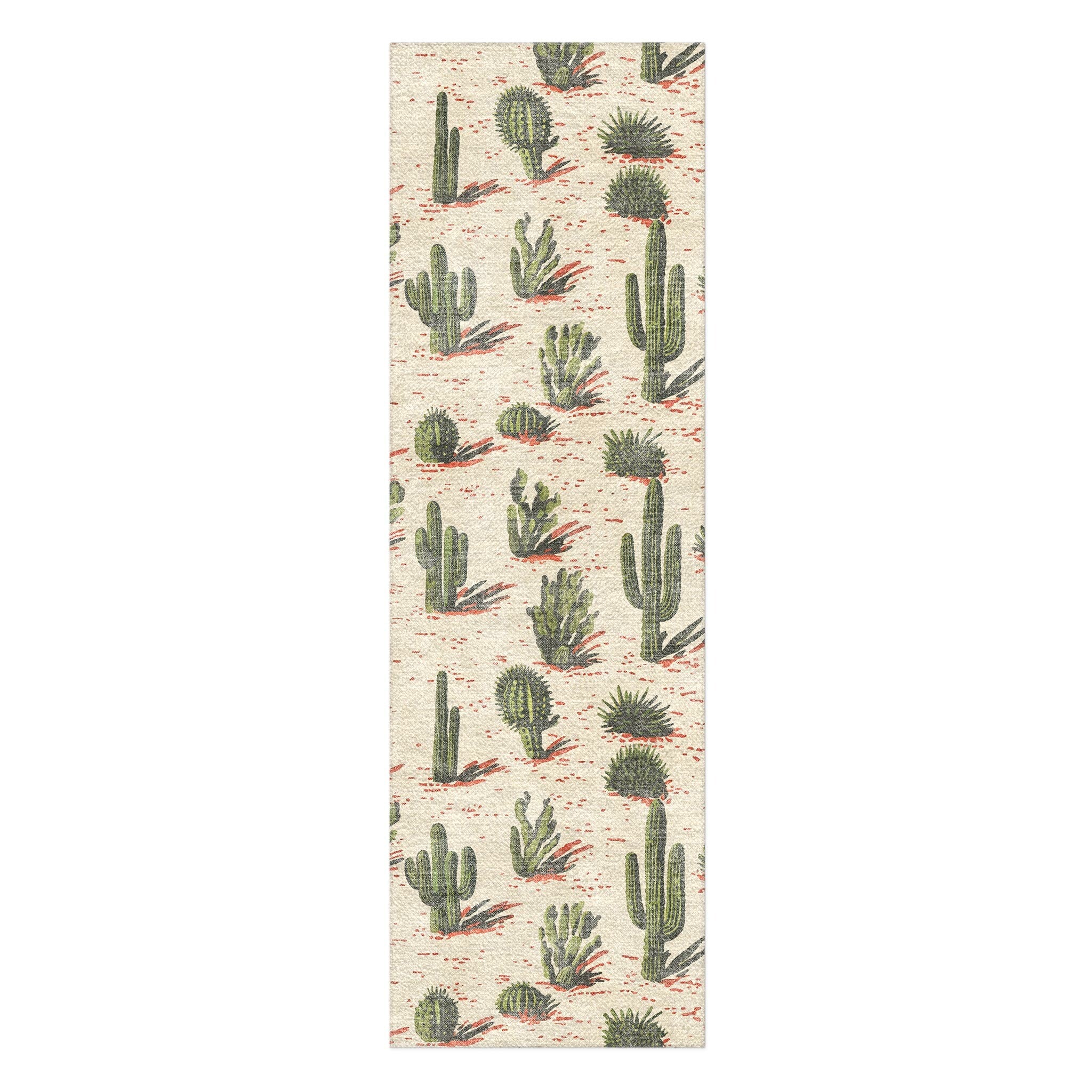 Desert Cacti in 2.5' x 8' Runner Size