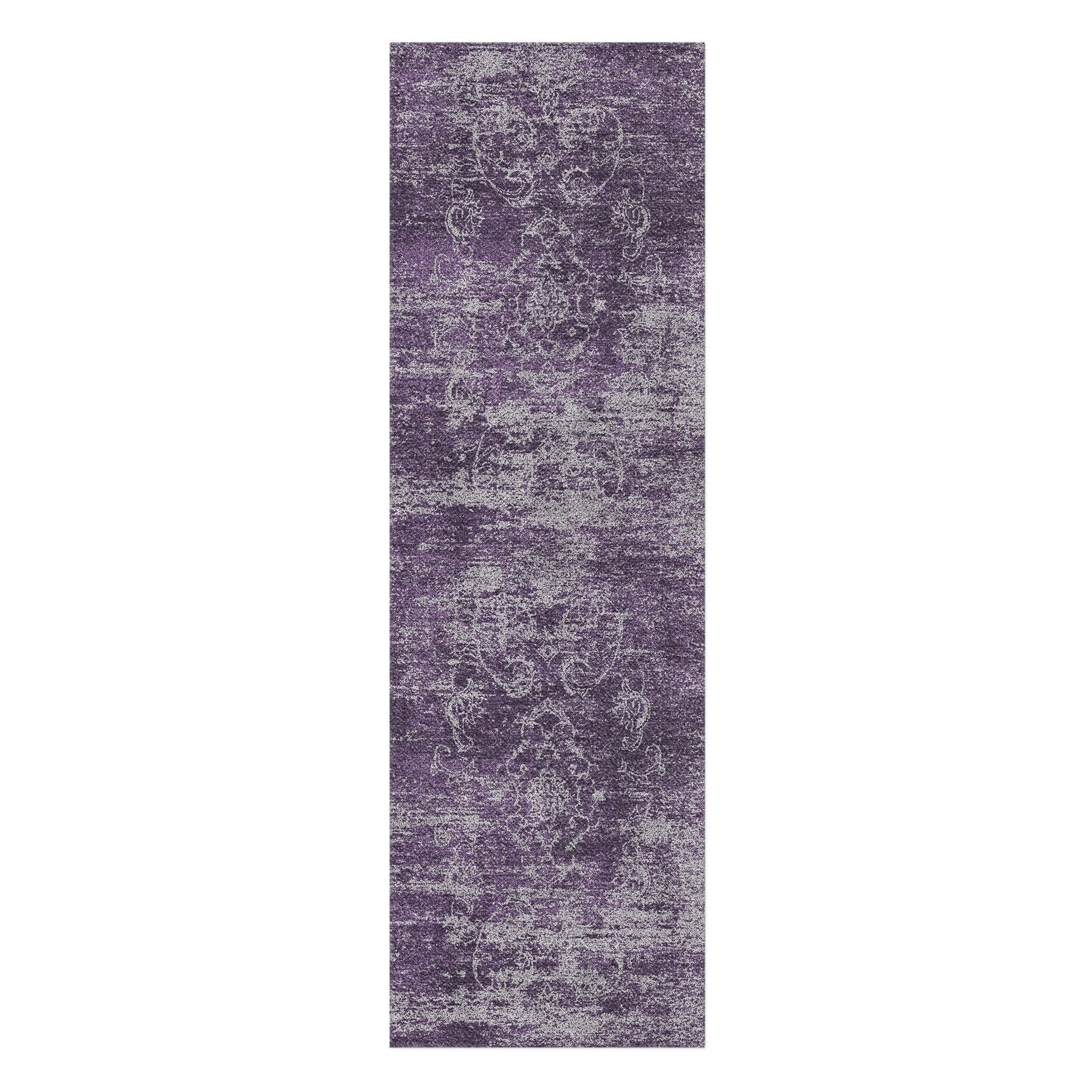 Bennett Purple & Grey in 2.5' x 8' Runner Size