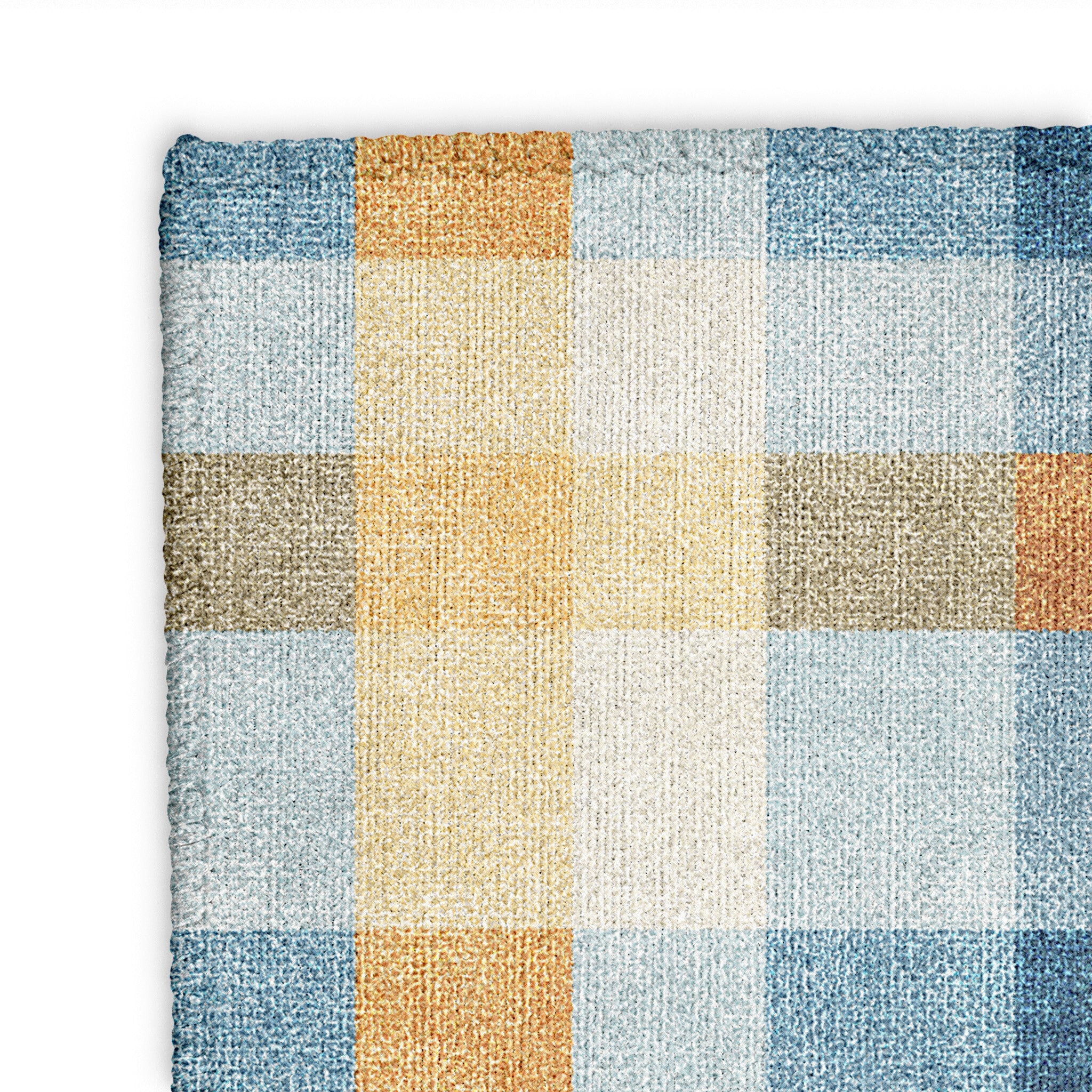 Monroe Plaid Blue & Yellow Mockup Square Detail