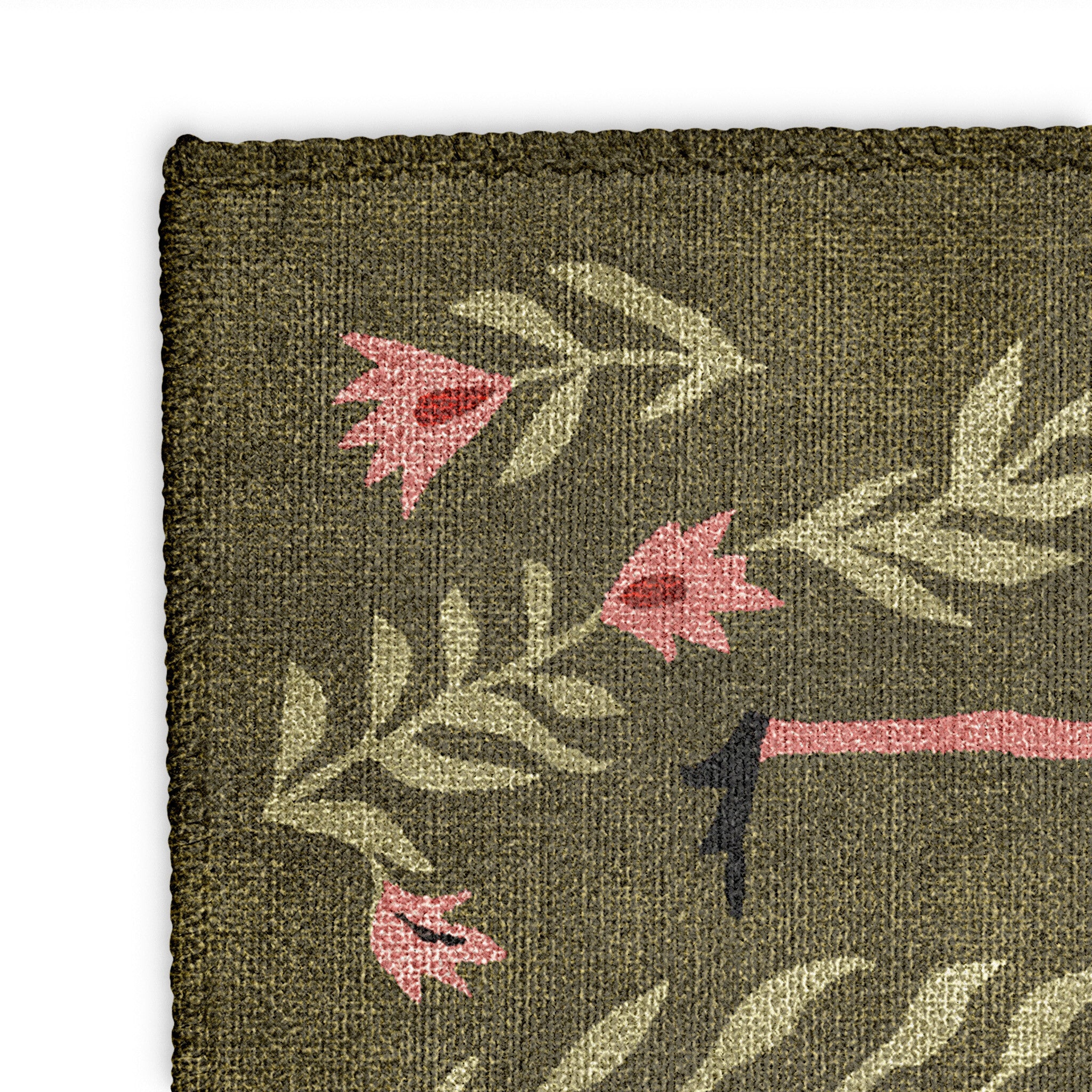 Flamingo Friends Sage Green Mockup Square Detail