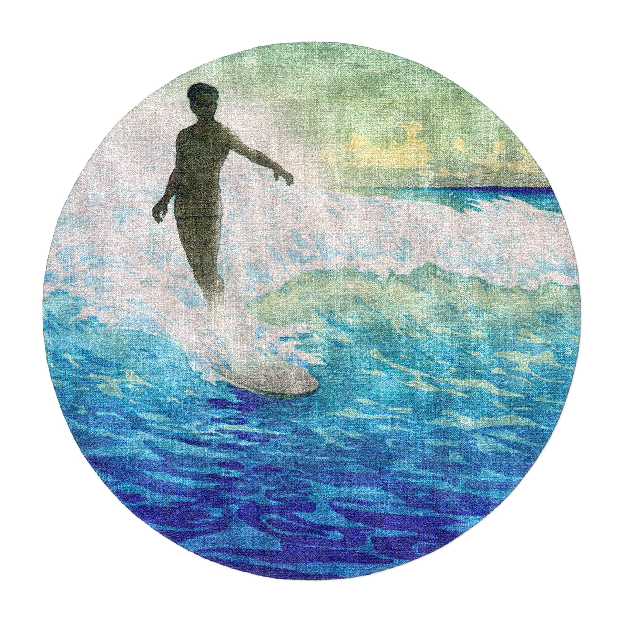 Hawaii Surfer by Charles Bartlett in round-5ft Size