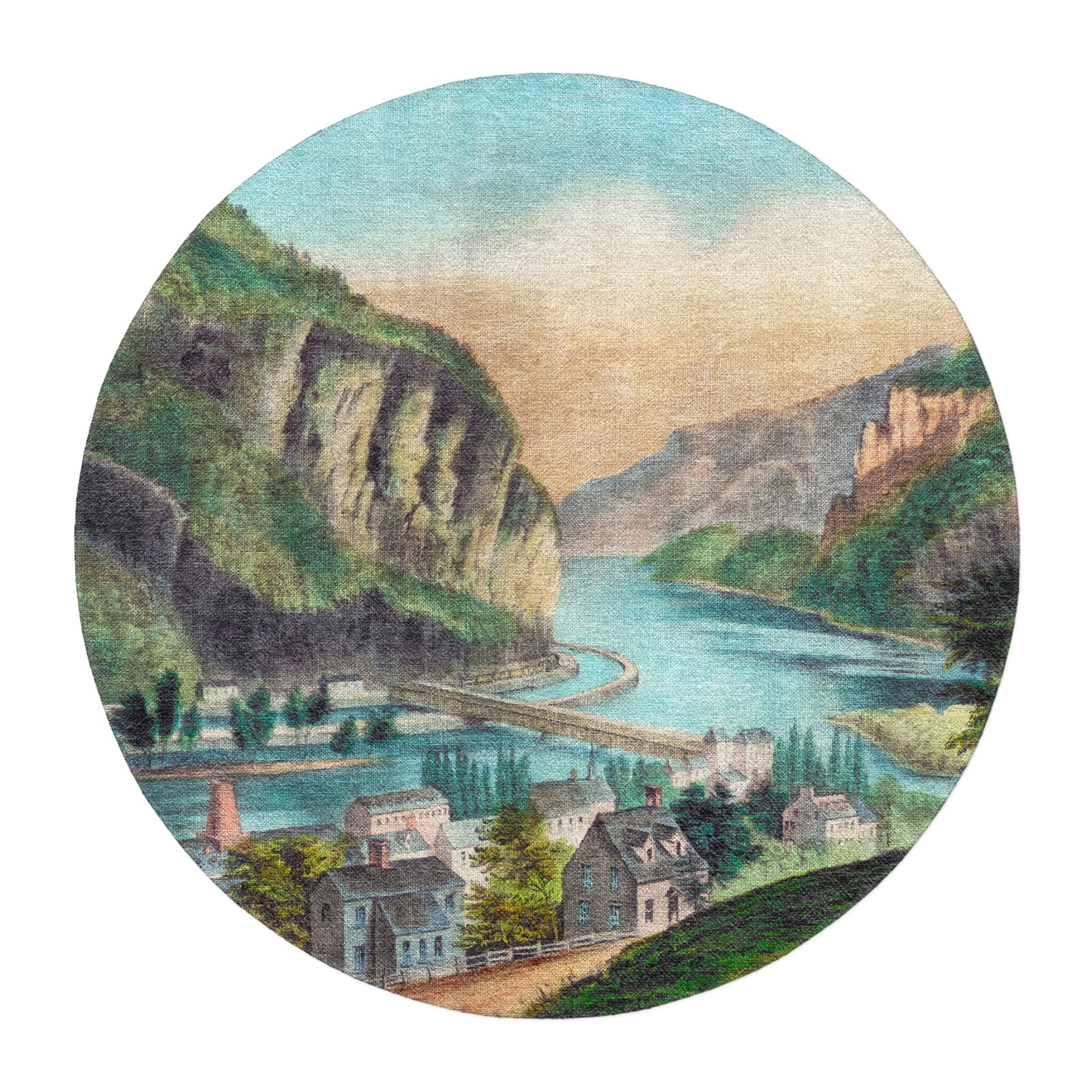 Harpers Ferry West Virginia in 5' Round Size