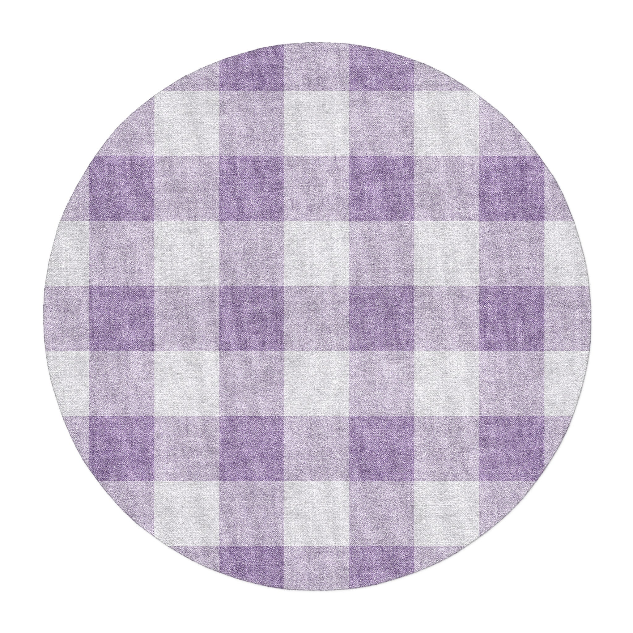 Buffalo Plaid Lilac in 5' Round Size