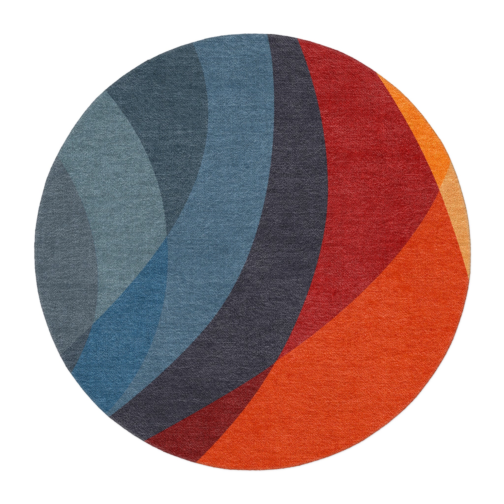 Kelvin Blue & Orange in round-5ft Size