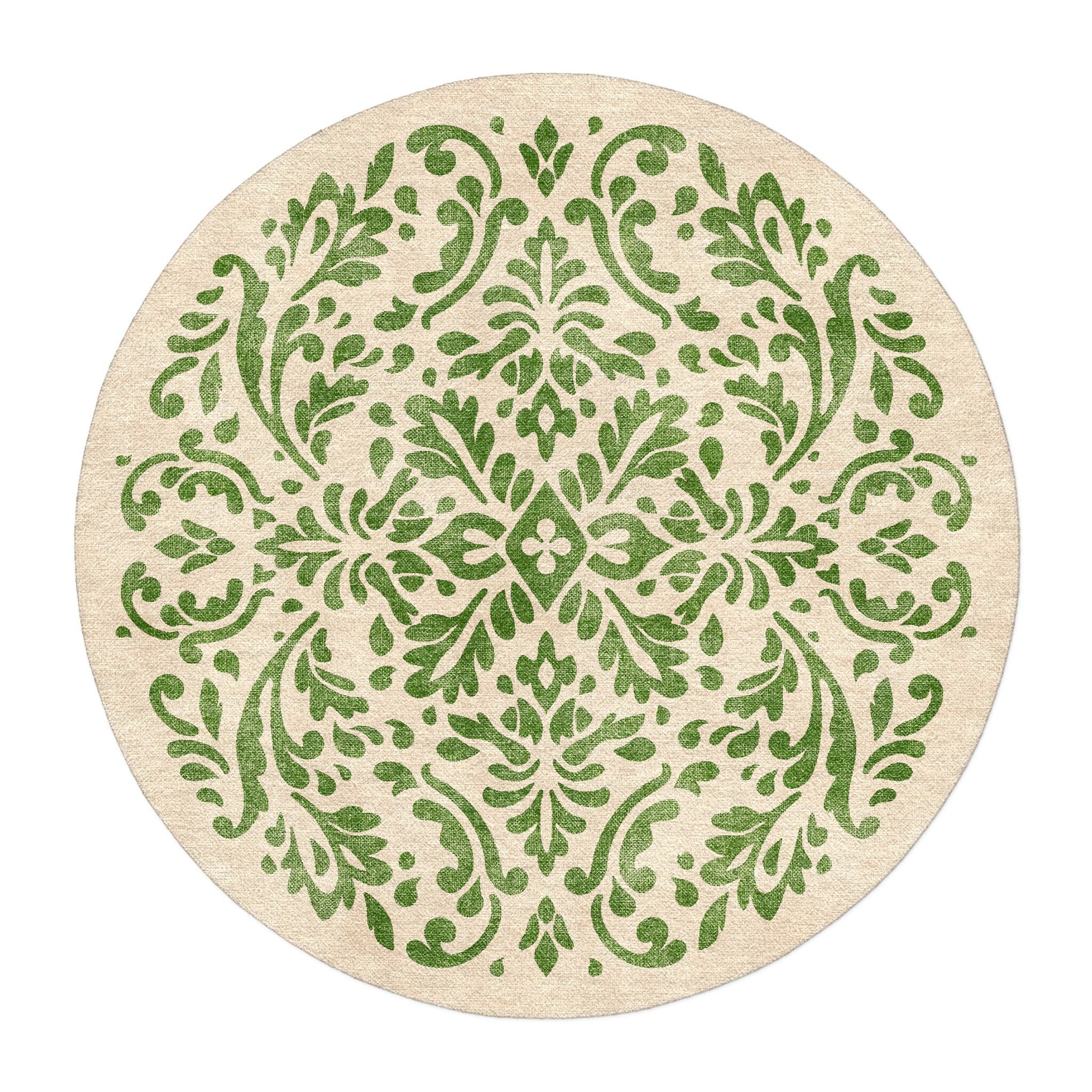 Floranna Ivory Green in 5' Round Size