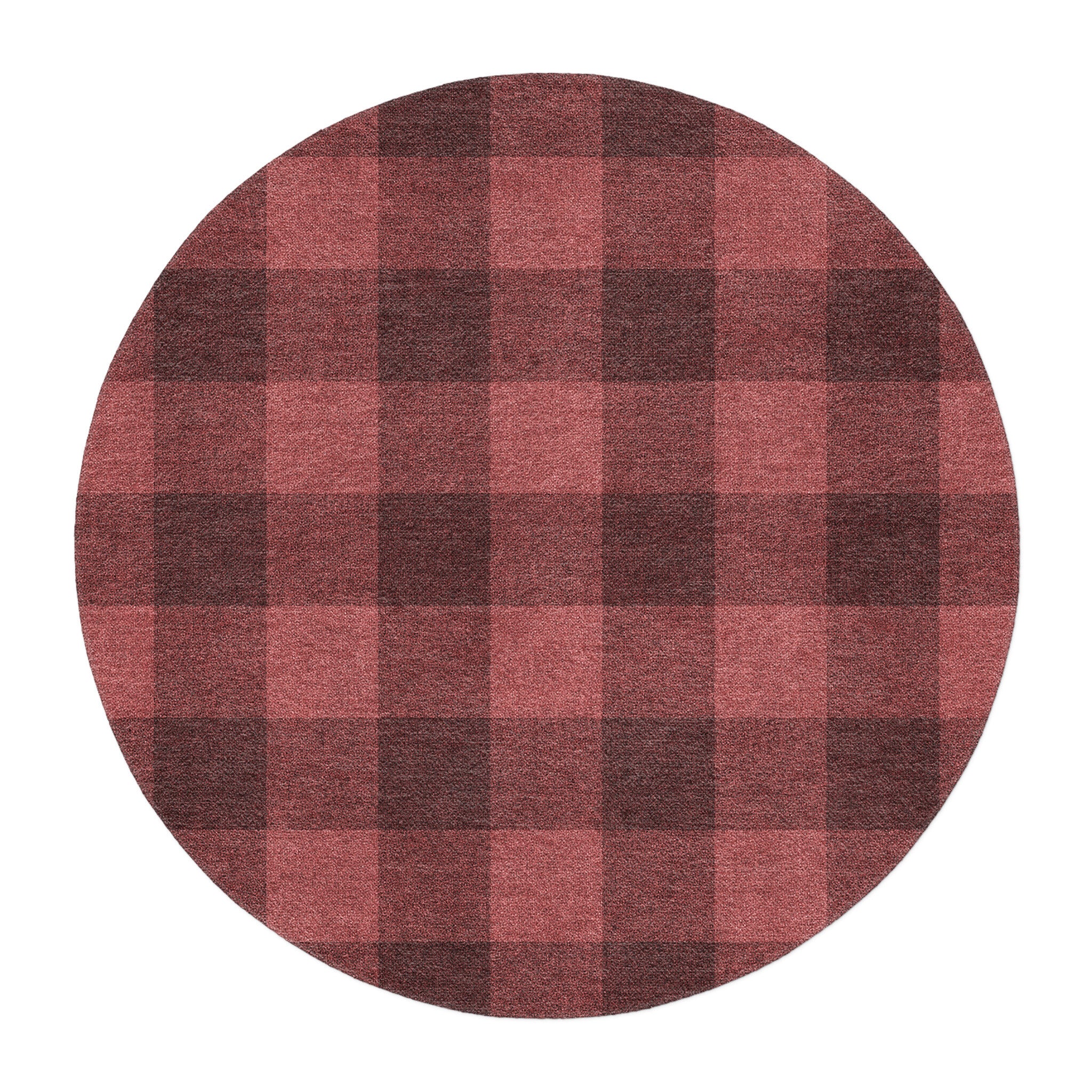 Buffalo Plaid Deep Red in 5' Round Size