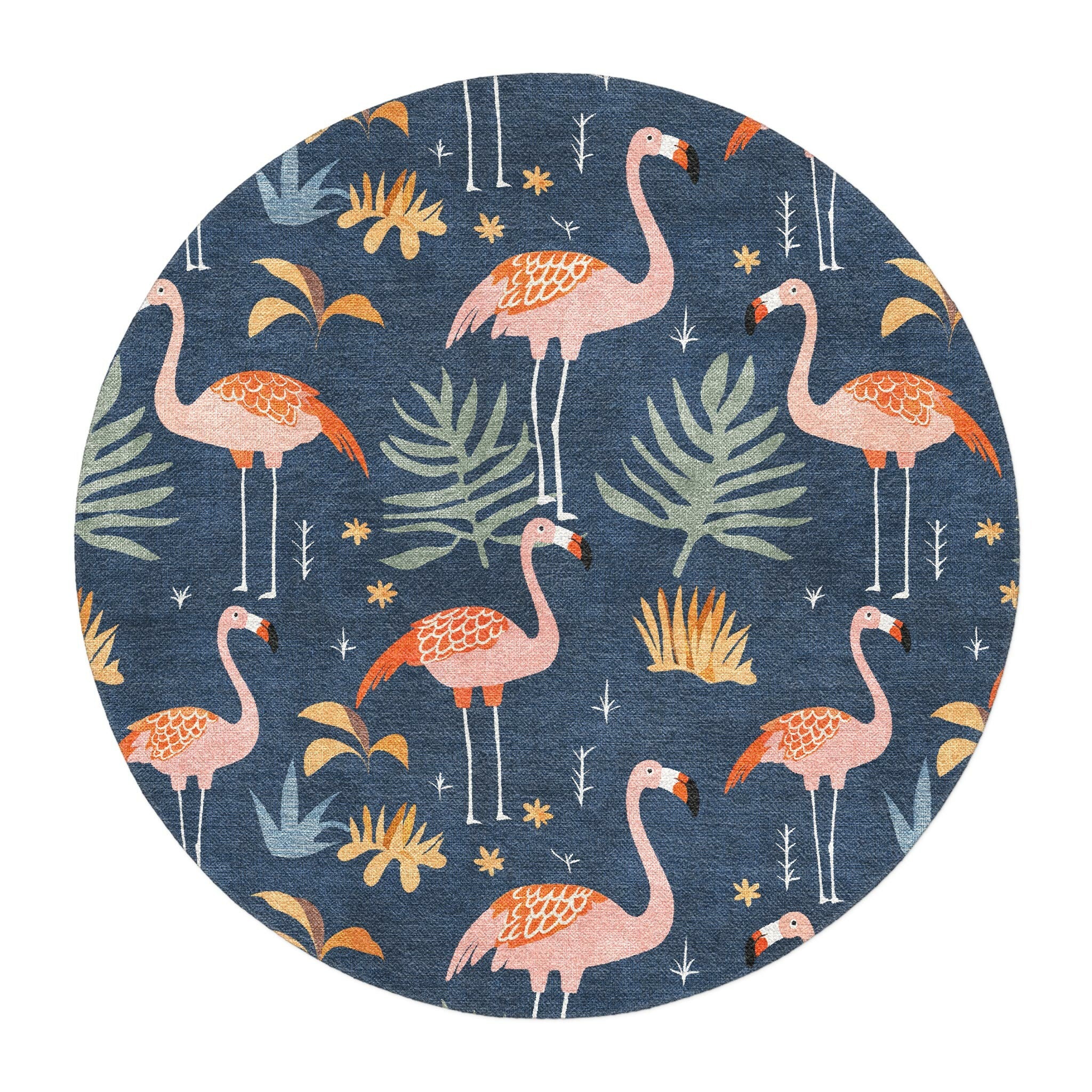 Flamingo Paradise in 5' Round Size