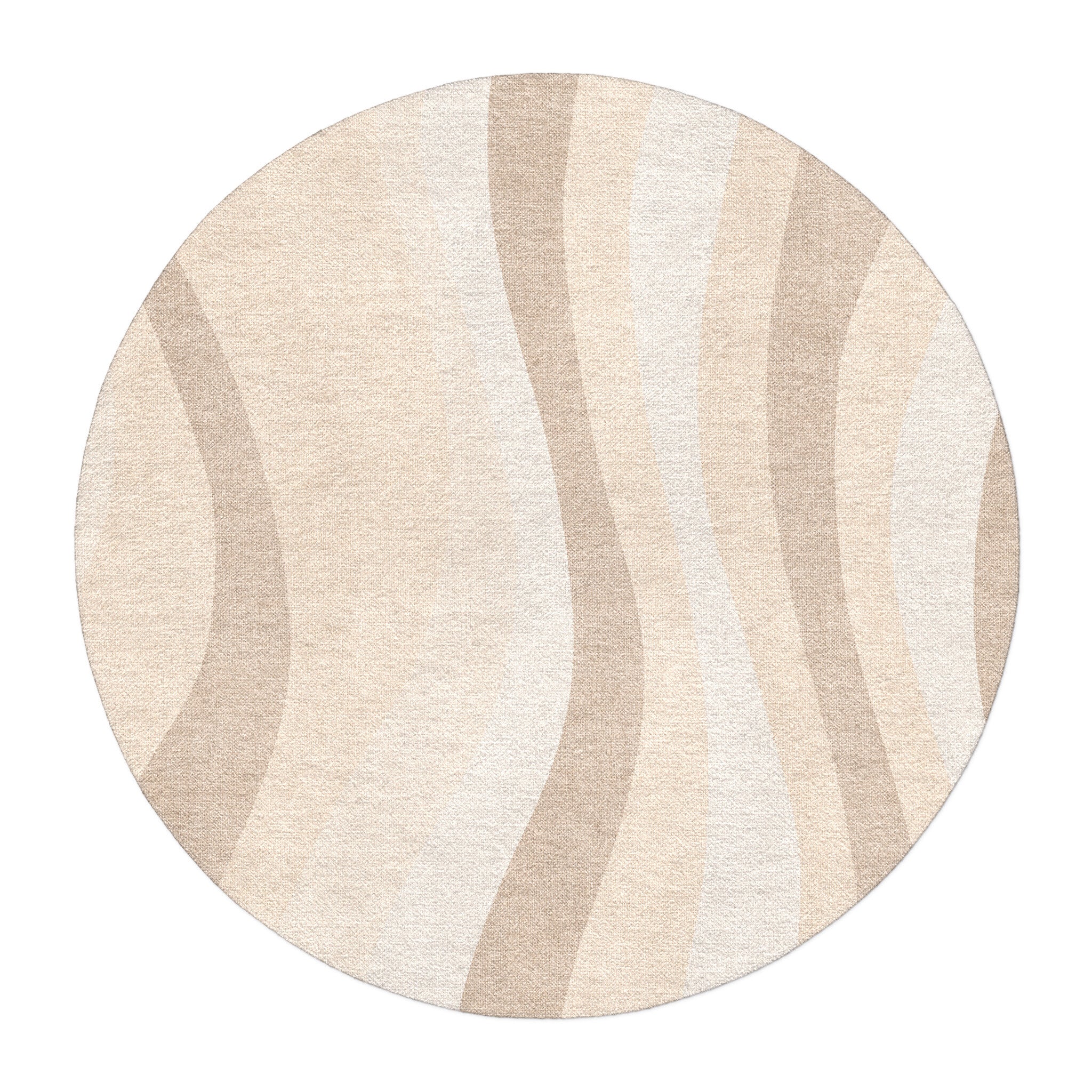 Sinuous Ivory Monochrome in round-5ft Size