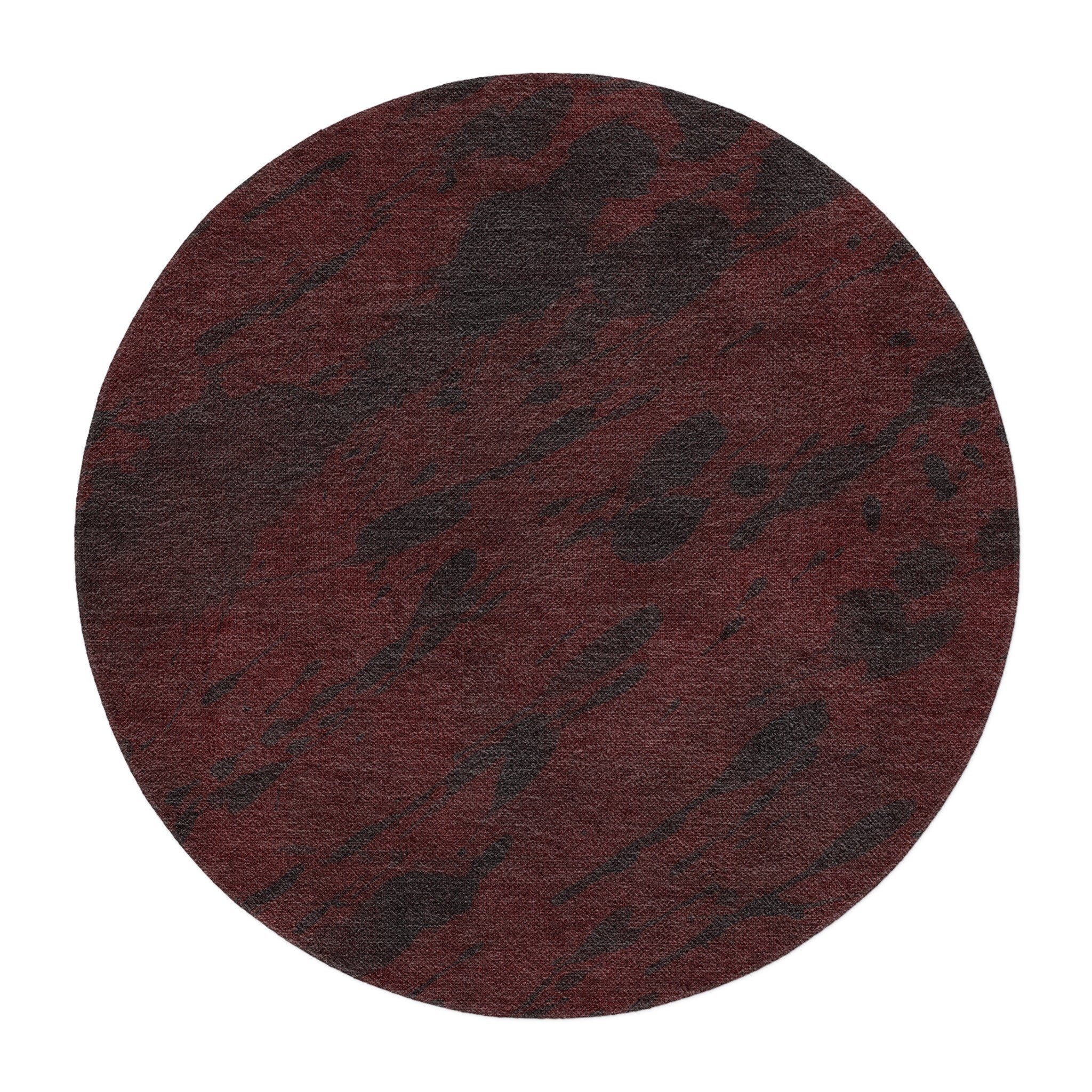 Hurley Splatter Dye Burgandy in round-5ft Size