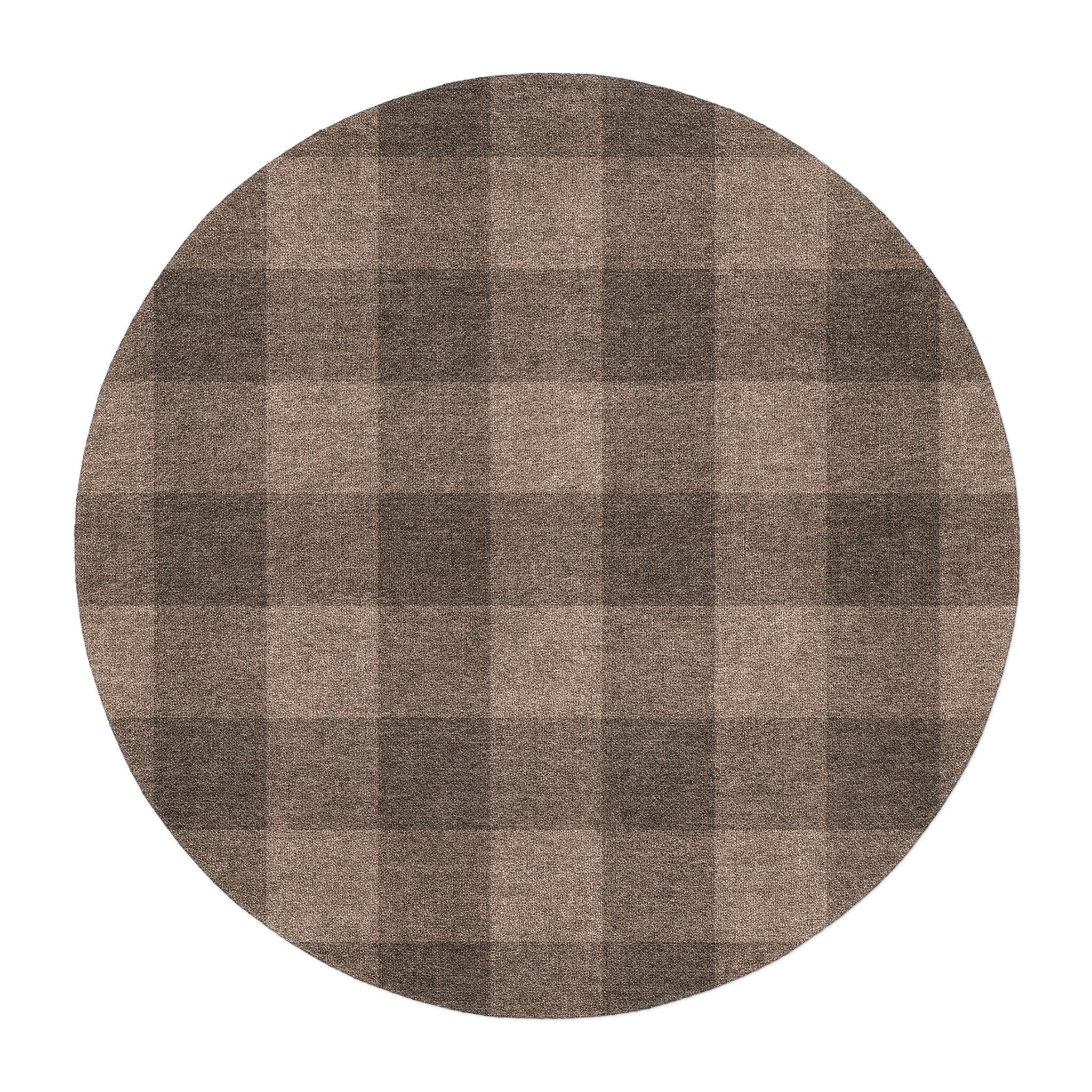 Buffalo Plaid Dark Cedar Brown in 5' Round Size