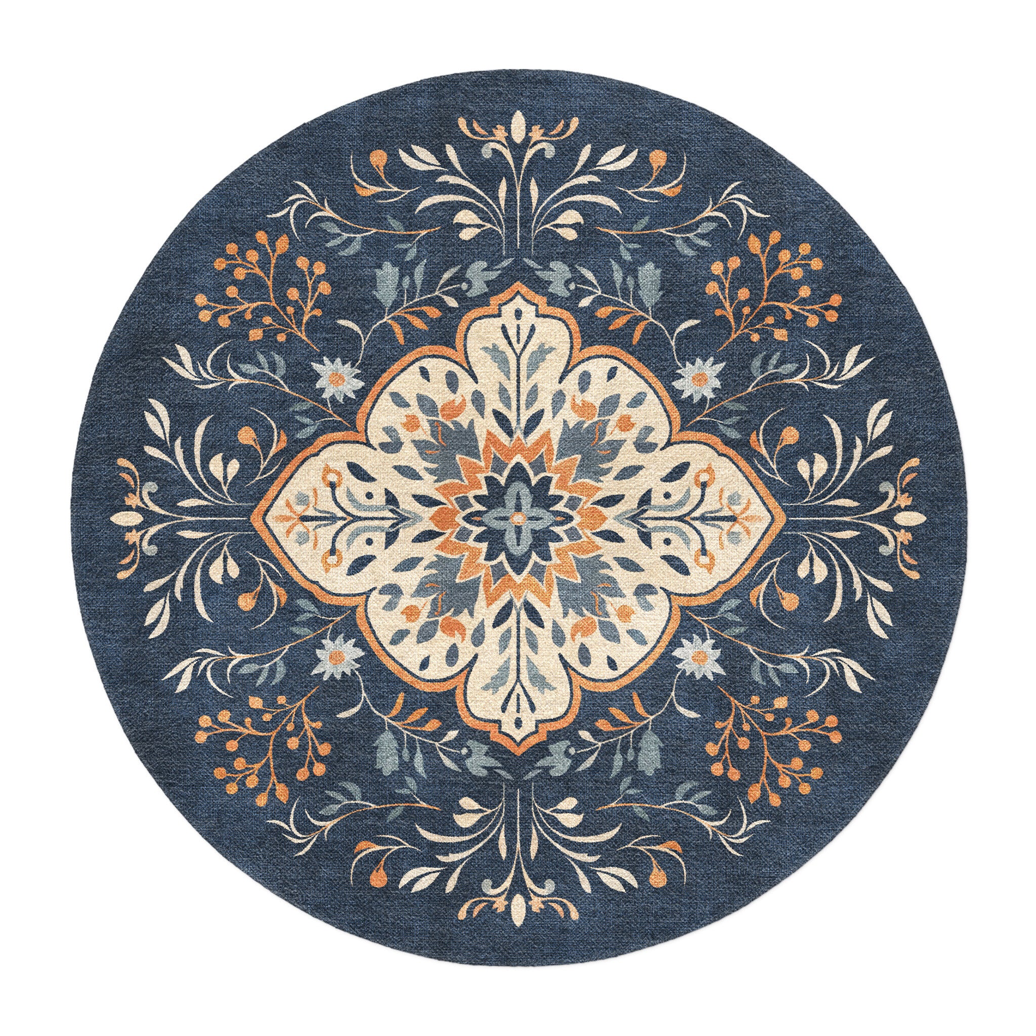 Winston Blue & Orange in round-5ft Size