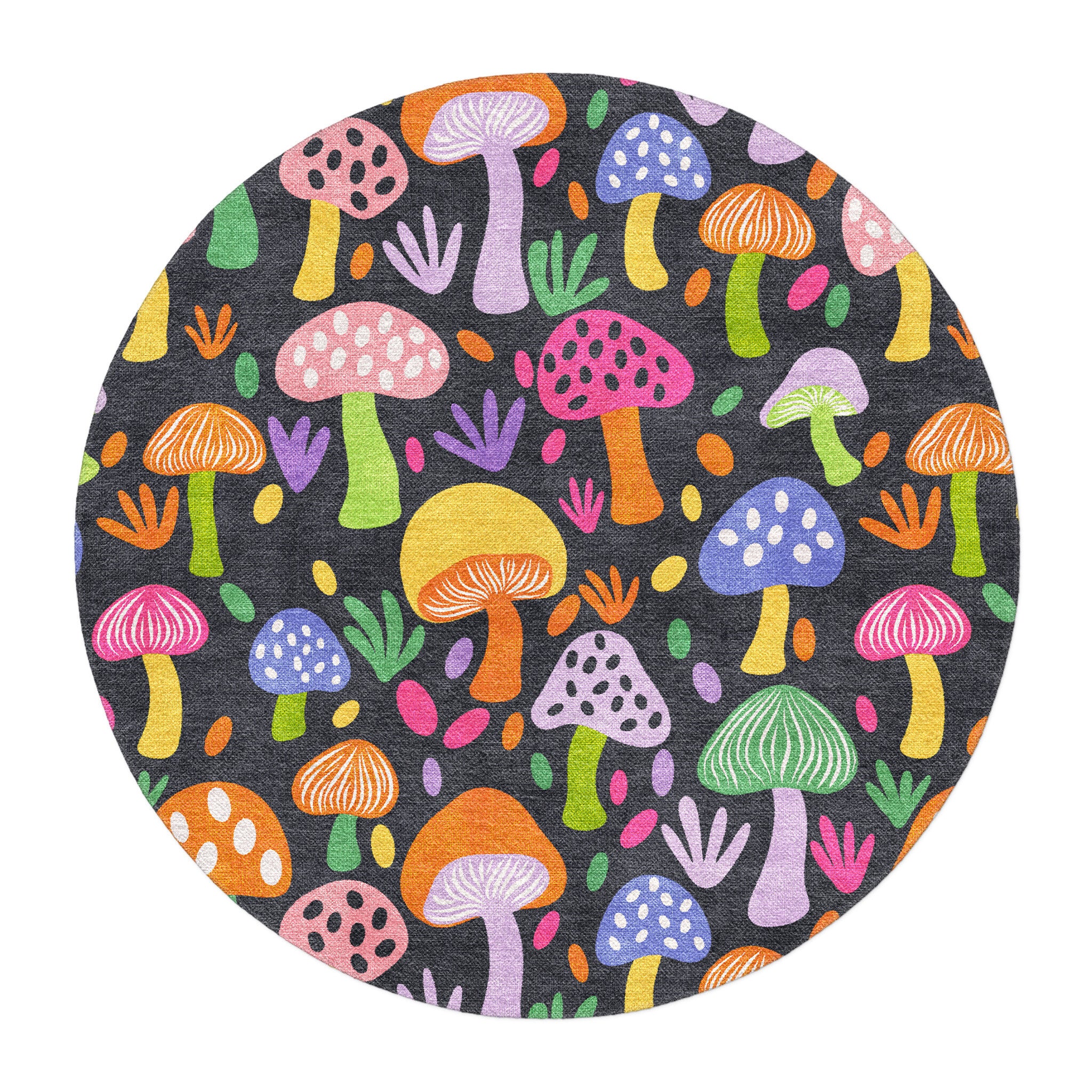 Luminescent Shroomies in round-5ft Size