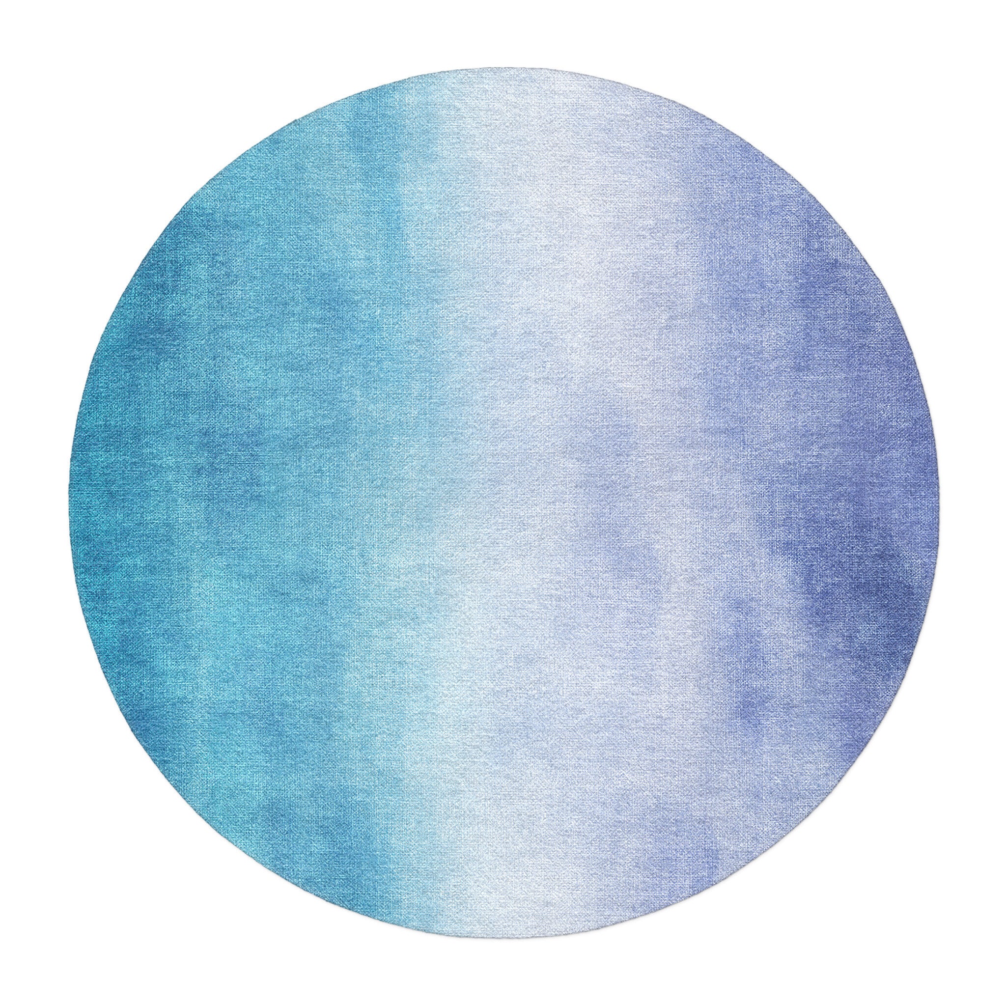 Micah Watercolor Blue & Teal in round-5ft Size