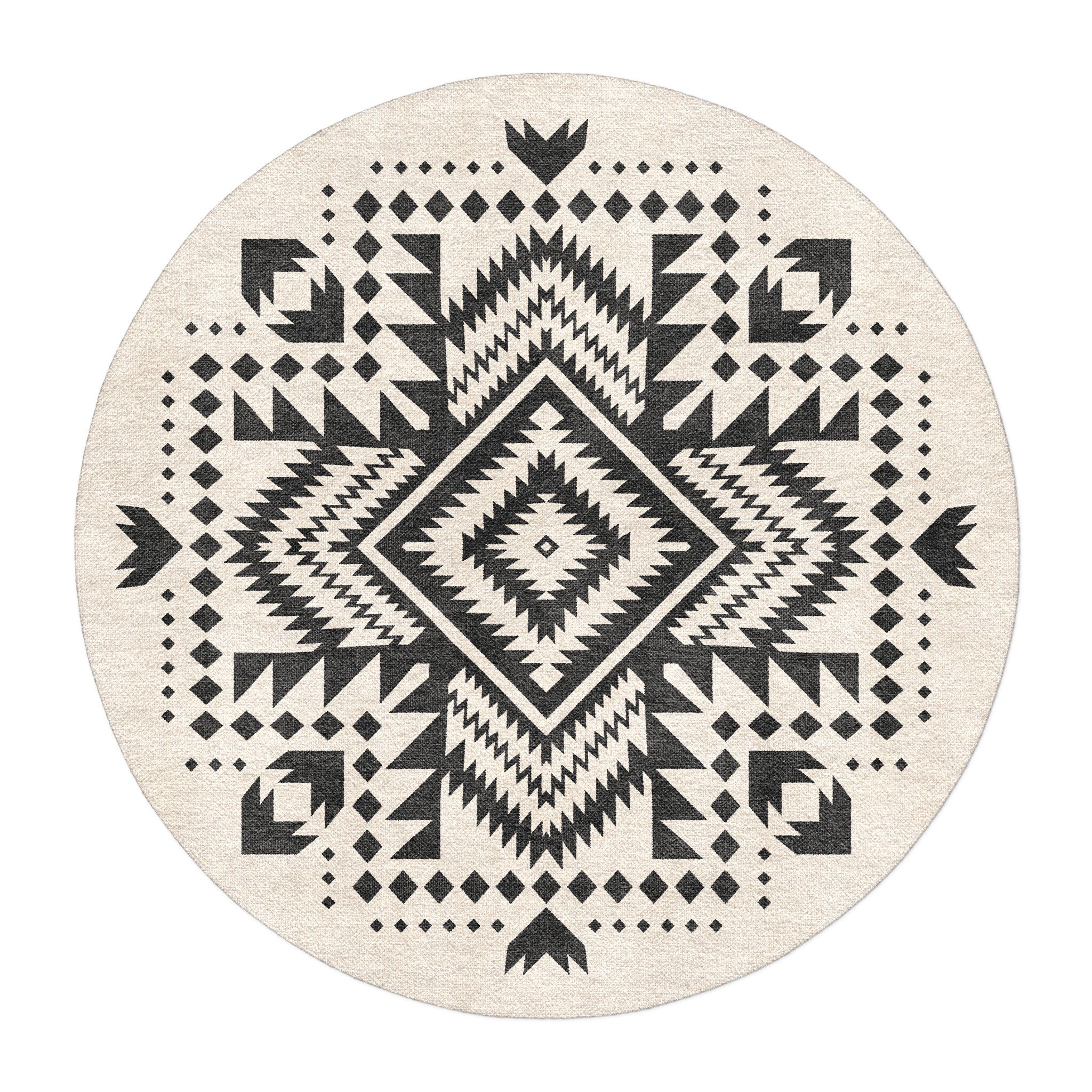 Reyno Black & Ivory in round-5ft Size