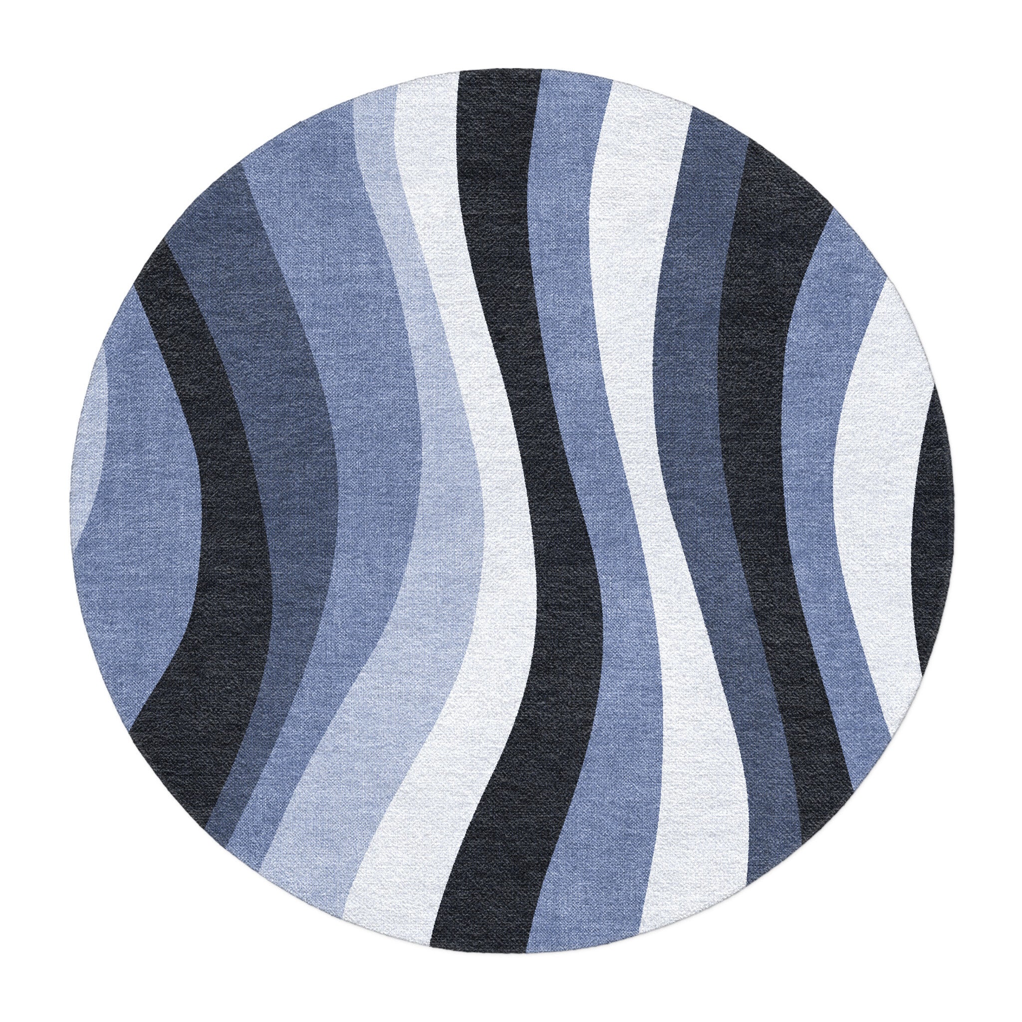 Sinuous Navy Monochrome in round-5ft Size