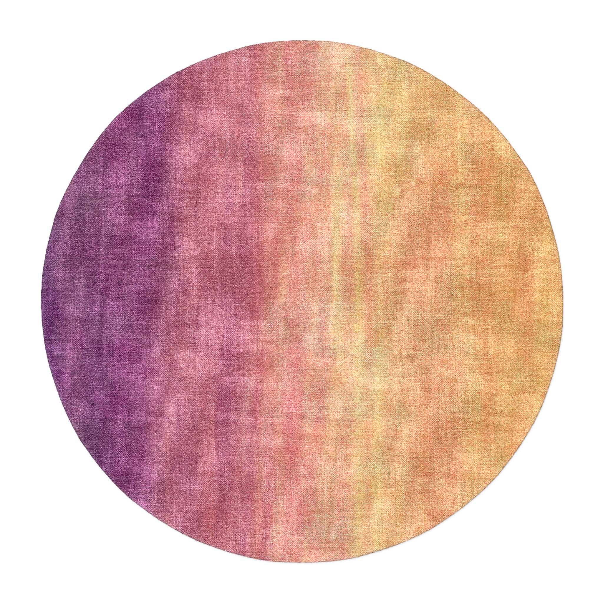 Imogen Watercolor Orange & Purple Ombre in round-5ft Size