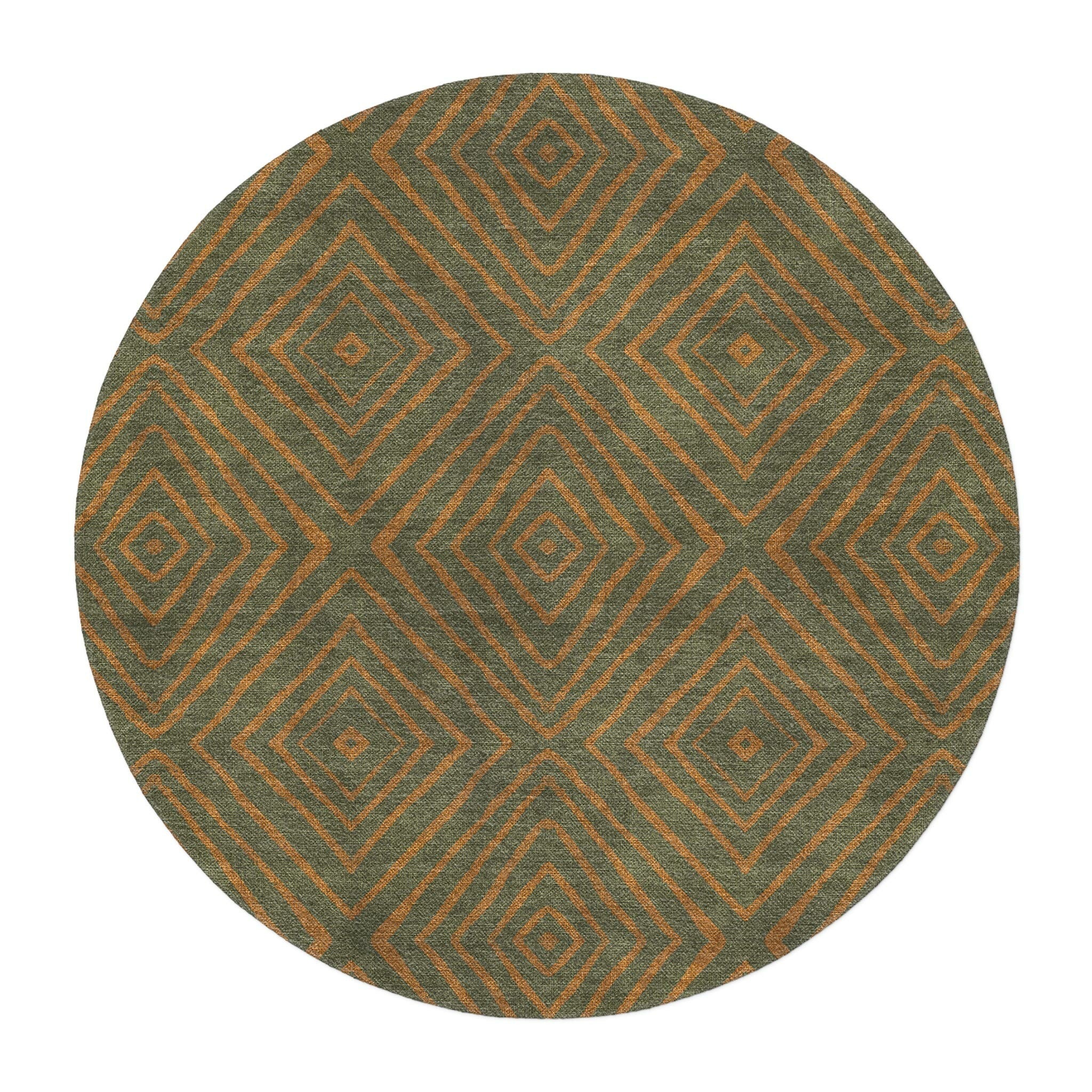 Terlingua Olive & Terracotta in 5' Round Size